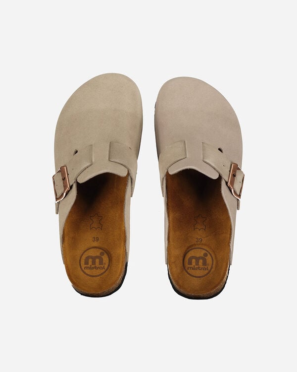 Cork close toe suede w