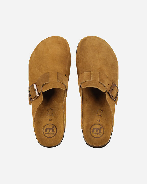 Cork close toe suede 