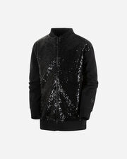 Bomber paillettes jr - Nero