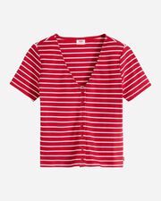 Serafino stripe w  - Rosso