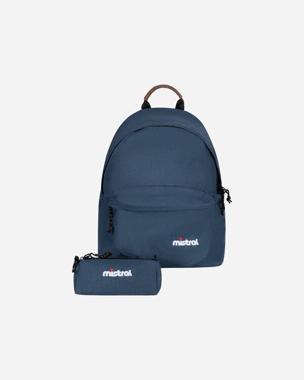 Back pack e pencil case triple denim