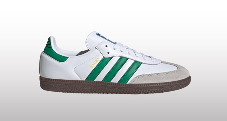 Sneakers adidas Samba bianche e verdi
