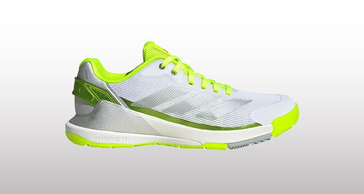 Scarpa padel adidas bianca e gialla fluo