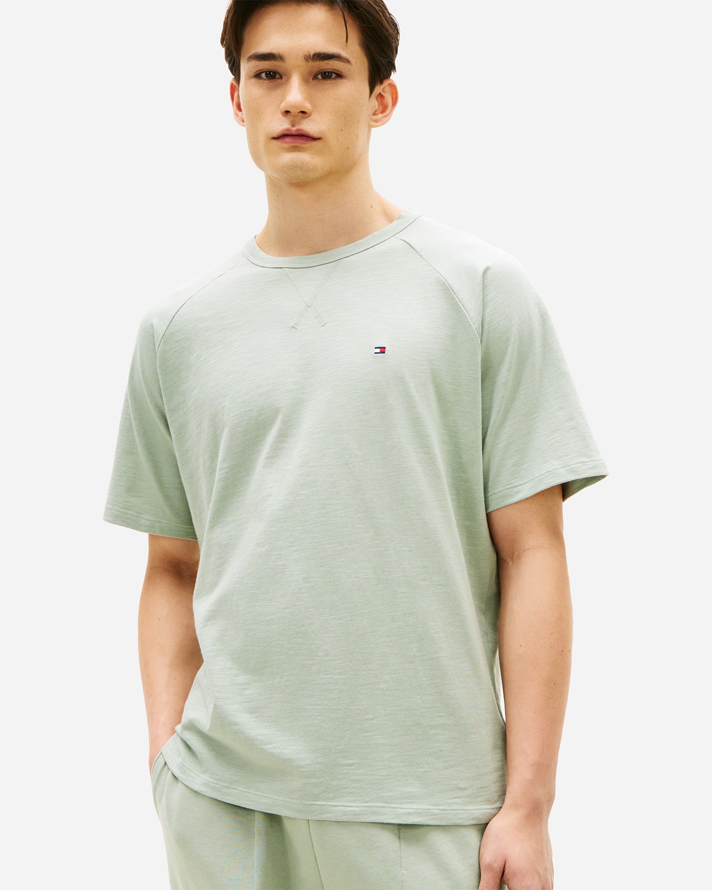 T-shirt TOMMY HILFIGER SMALL FLAG M - Verde - 2 | Cisalfa Sport