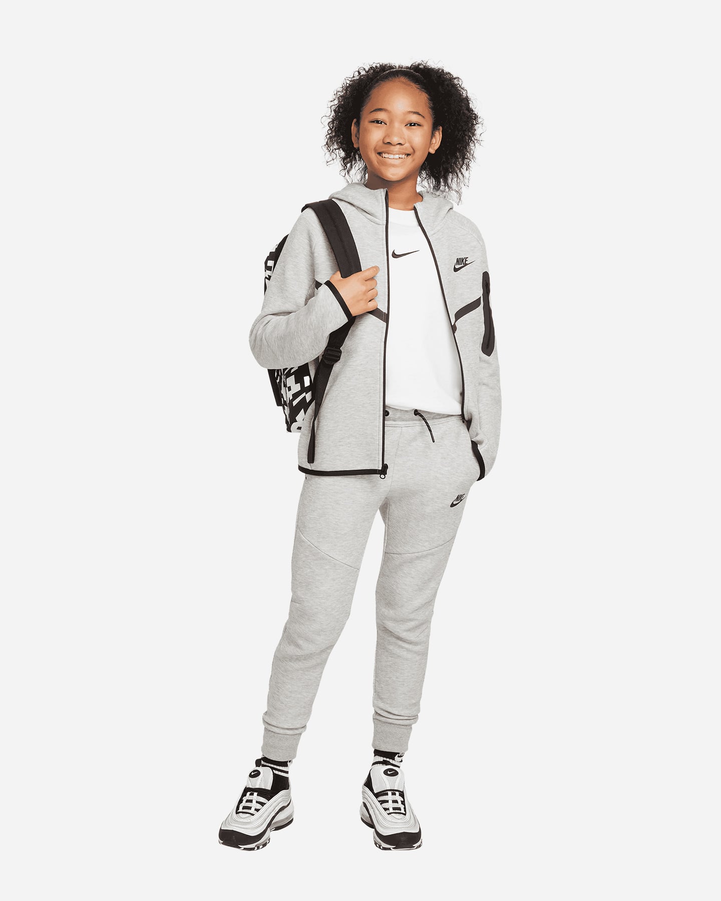 Felpa NIKE TECH FLEECE 2 JR - Grigio - 2 | Cisalfa Sport