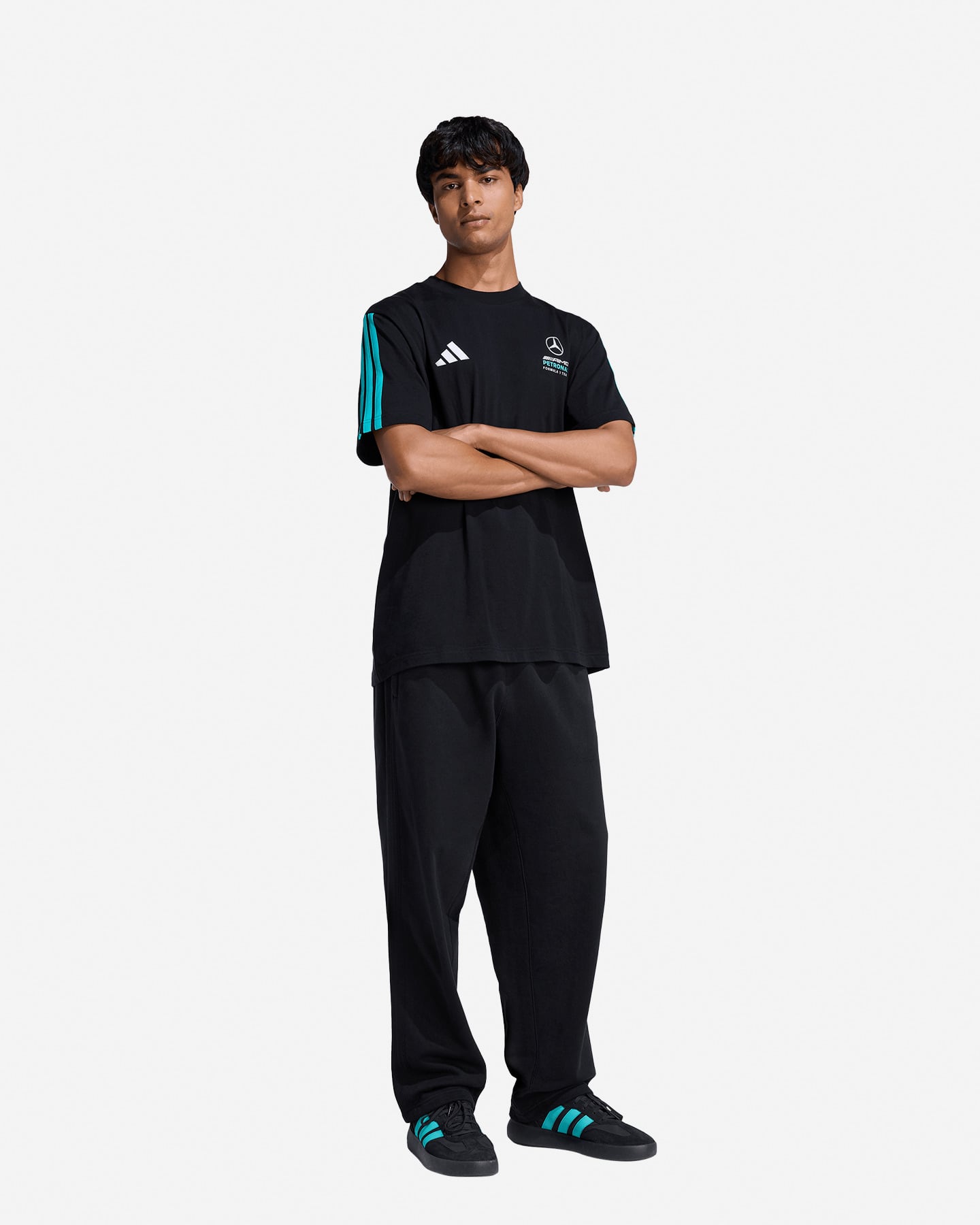 T-shirt ADIDAS TEAM DNA MERCEDES BIG LOGO M - Nero - 3 | Cisalfa Sport