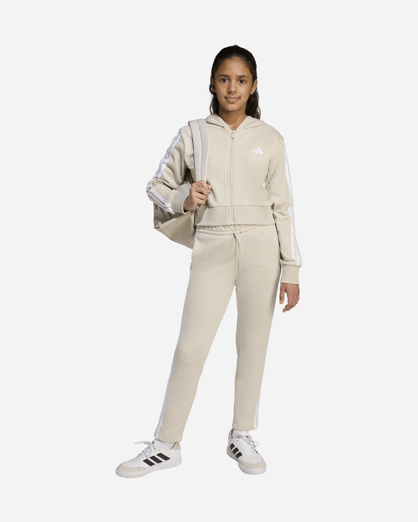 Felpa ADIDAS 3STRIPES JR - Grigio - 4 | Cisalfa Sport