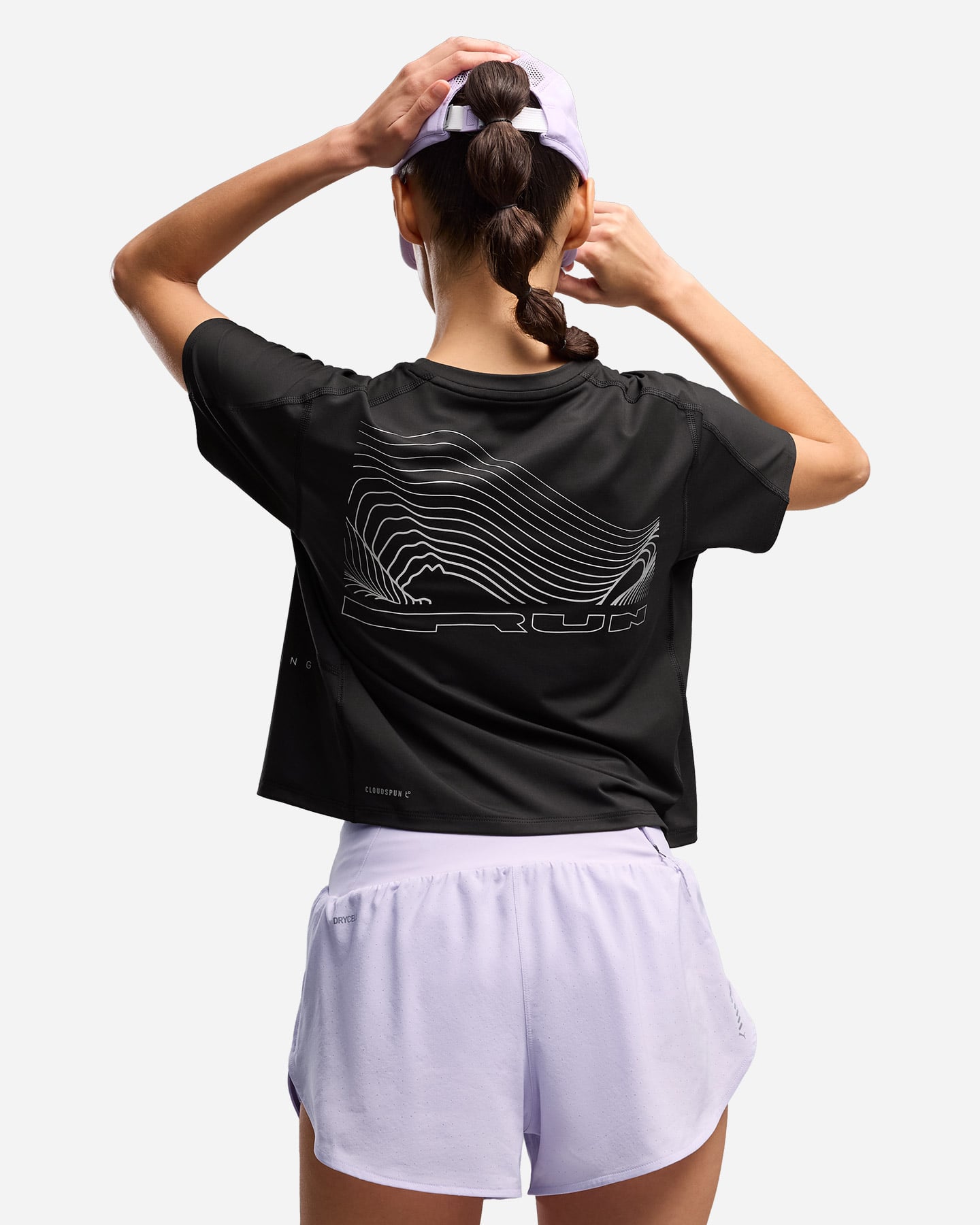 T-shirt running PUMA BRIGHTSTRIDE CLOUDSPUN W - Nero - 3 | Cisalfa Sport