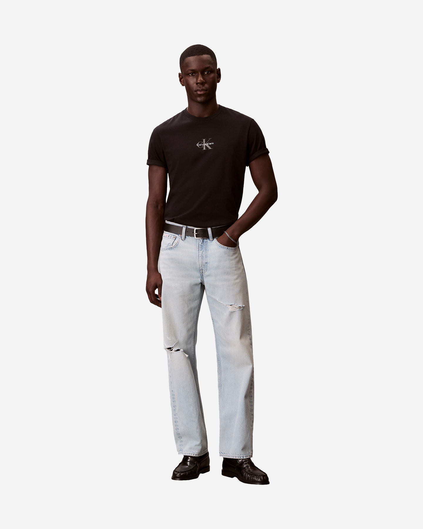 T-shirt CALVIN KLEIN JEANS MICRO MONOLOGO M - Nero - 3 | Cisalfa Sport