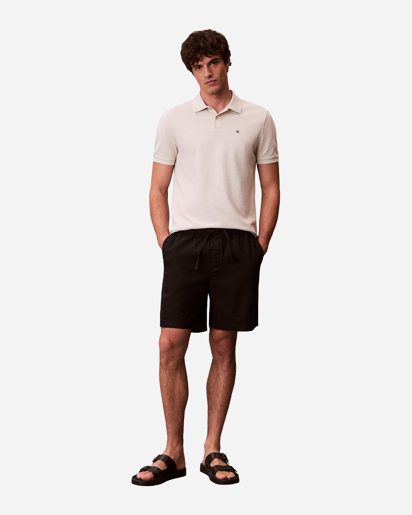 Polo CALVIN KLEIN JEANS SMALL LOGO M - Beige - 3 | Cisalfa Sport