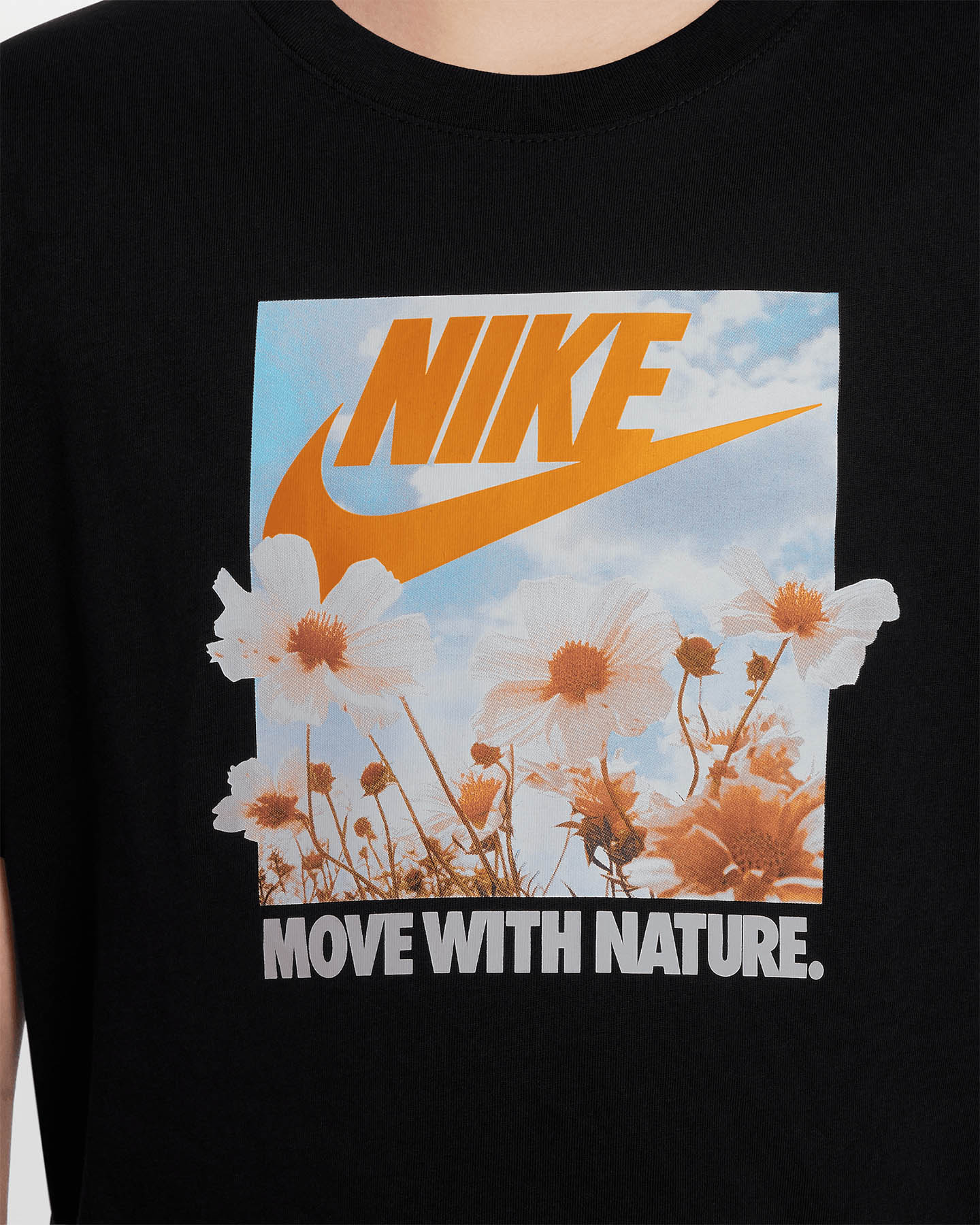 T-shirt NIKE CROP SPRING PRINT JR - Nero - 2 | Cisalfa Sport