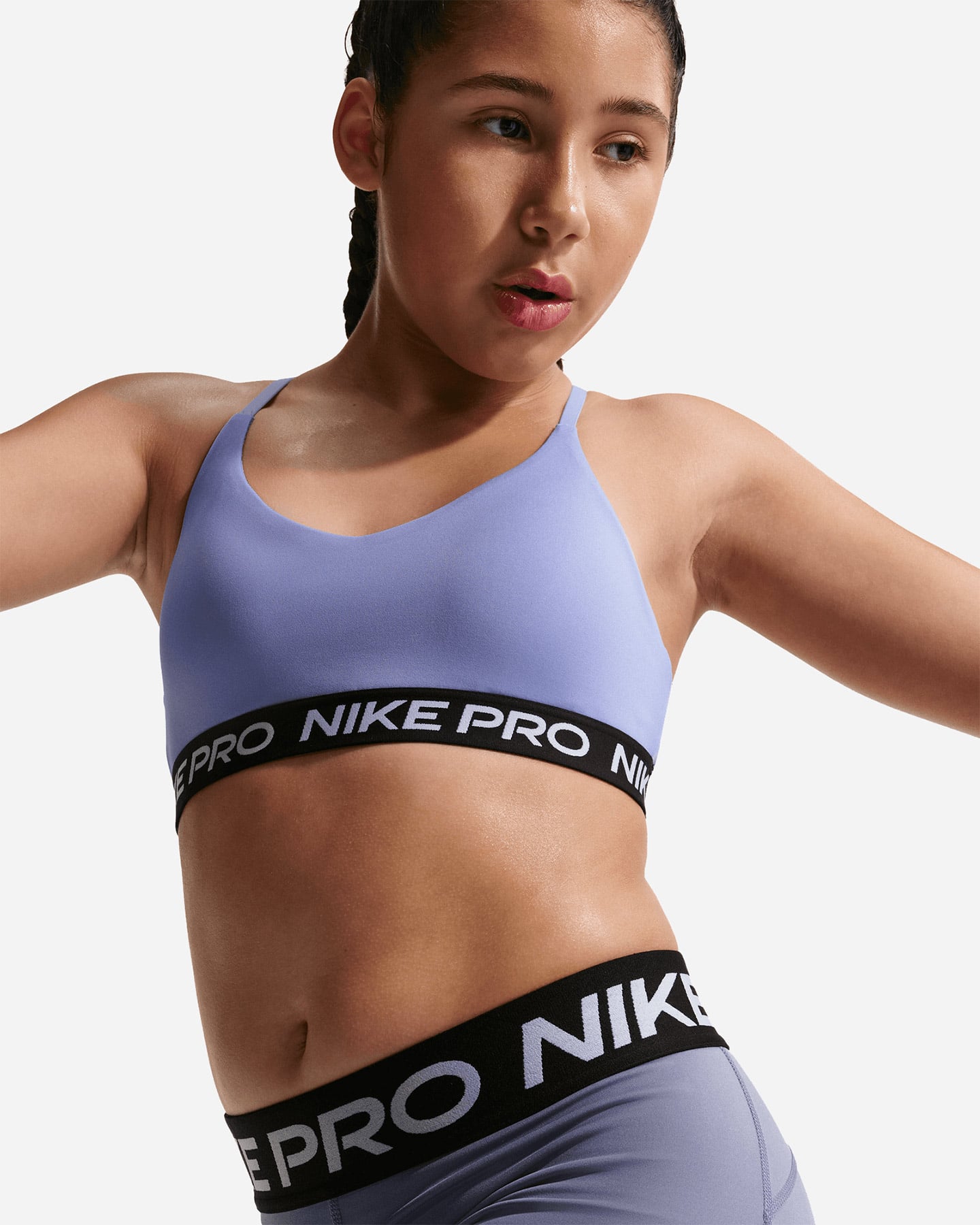 Canotta NIKE INDY PRO JR - Lilla - 4 | Cisalfa Sport