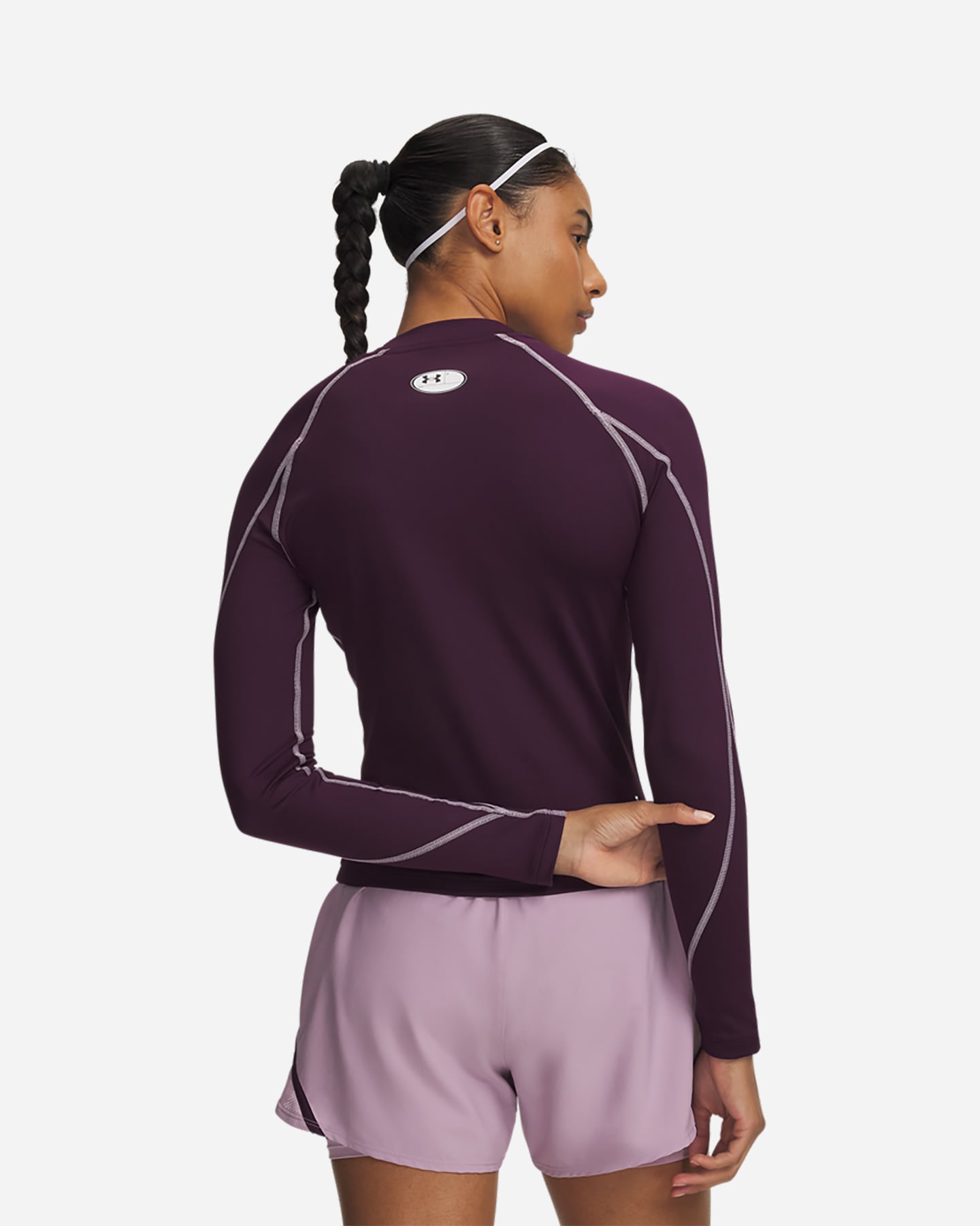 T-shirt training UNDER ARMOUR COLDGEAR ELITE W - Viola - 1 | Cisalfa Sport