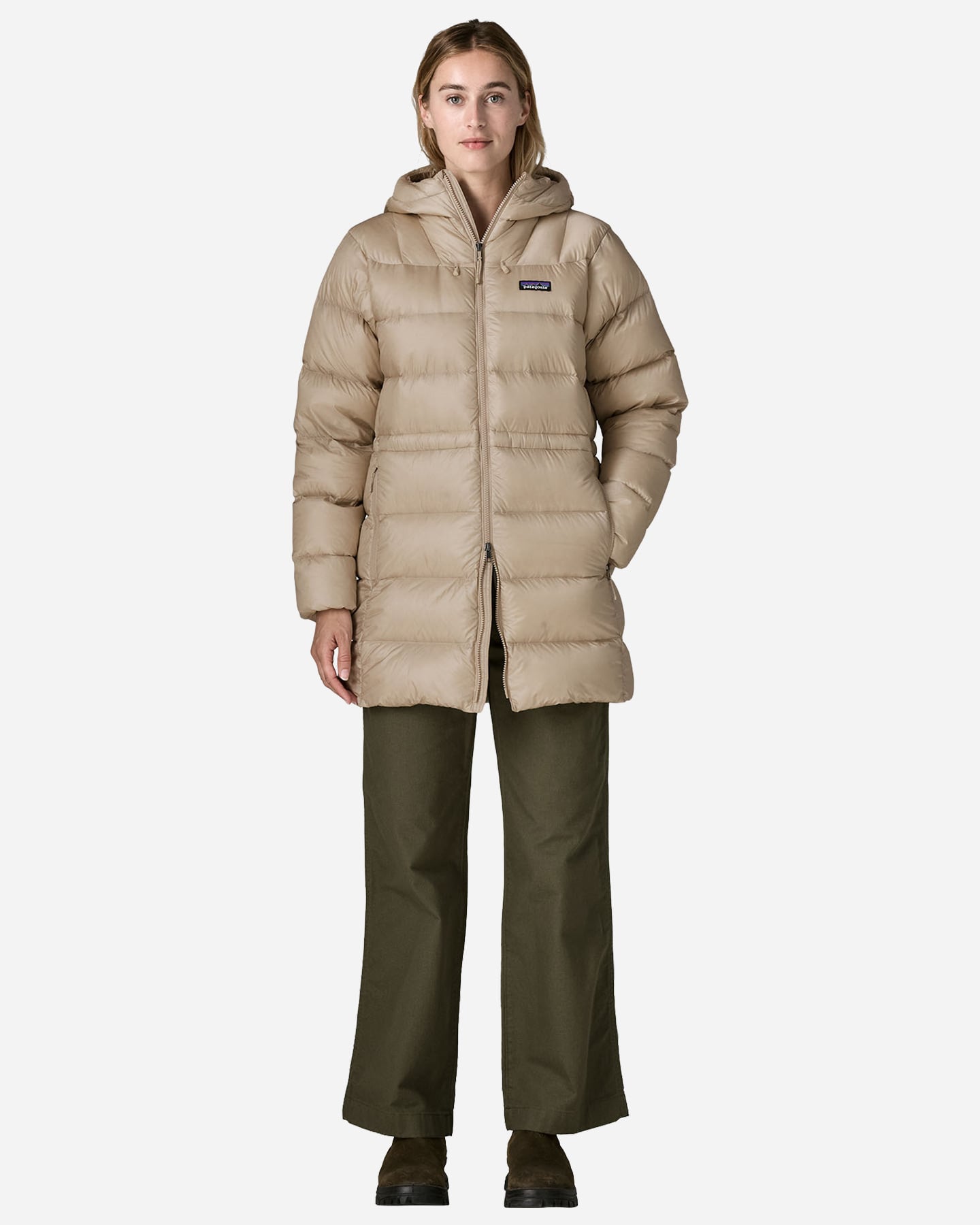 Piumino PATAGONIA FITZ ROY DOWN W - Beige - 3 | Cisalfa Sport