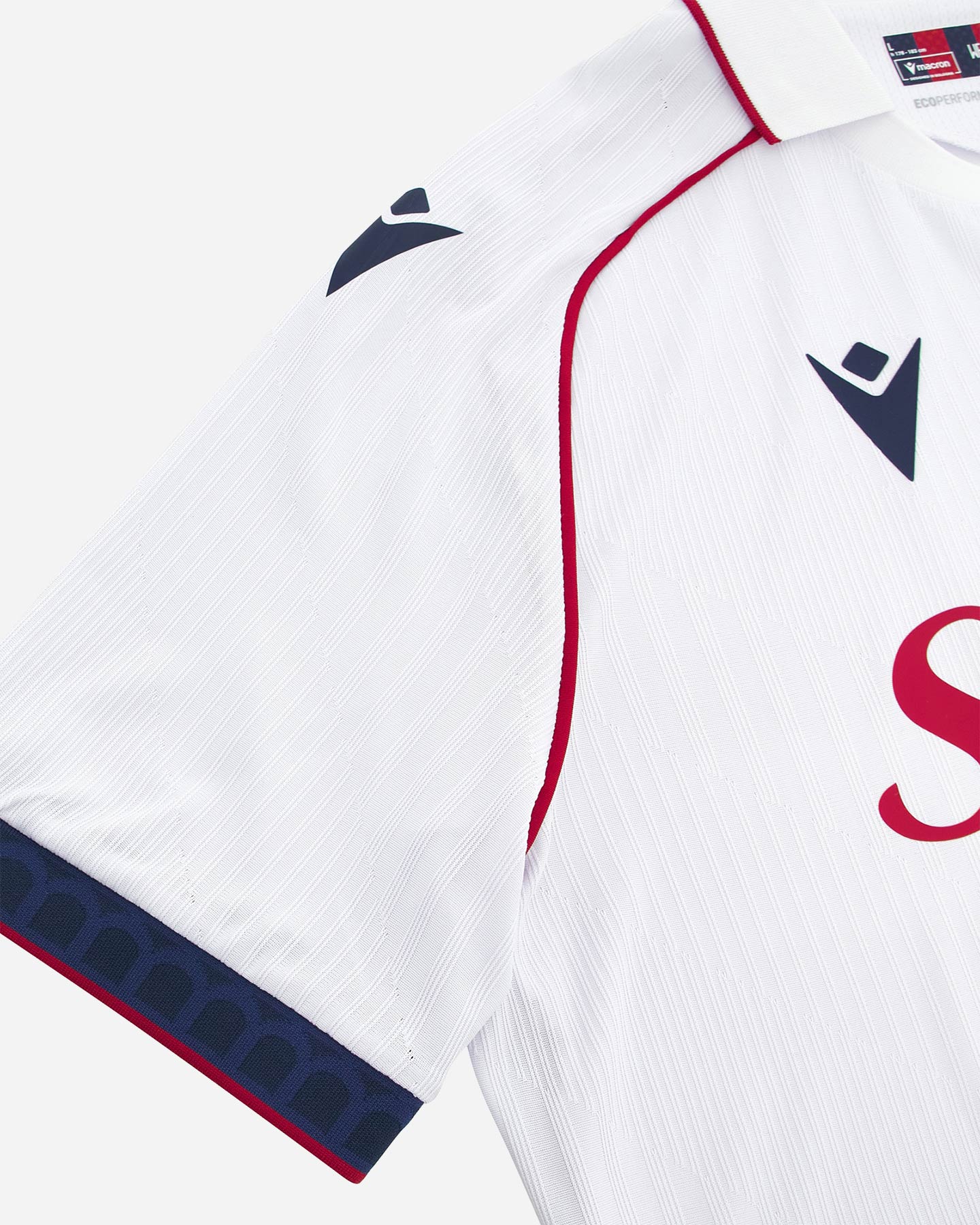 Maglia calcio ufficiale MACRON BOLOGNA AWAY 26-27 JR - Bianco - 4 | Cisalfa Sport