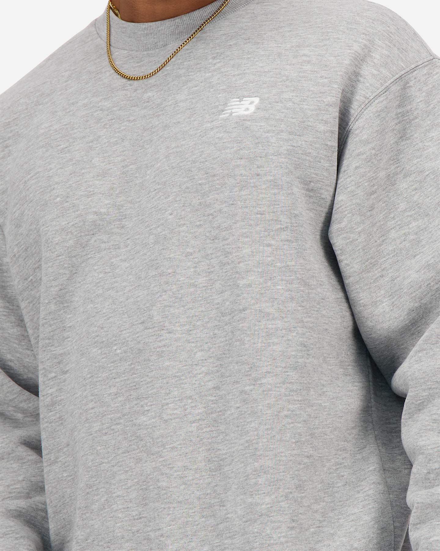 Felpa NEW BALANCE CREW SMALL LOGO M - Grigio - 3 | Cisalfa Sport
