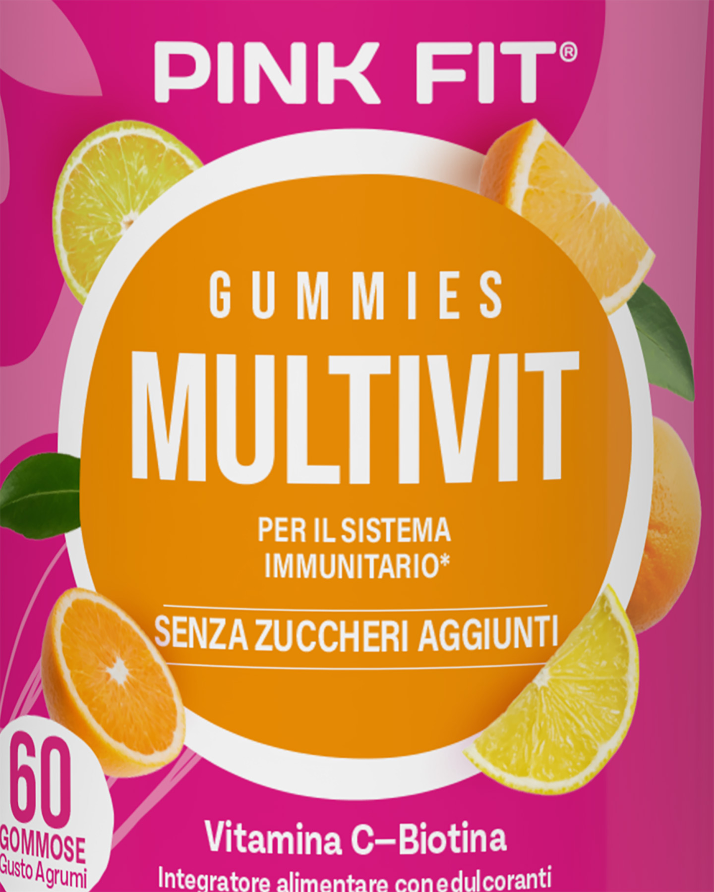 Energetico PROACTION GUMMIES PINK FIT MULTIVIT 60CPR  - Rosa - 1 | Cisalfa Sport