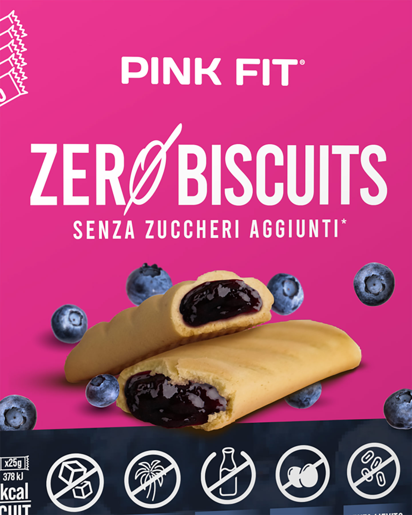 Alimento proteico PROACTION BISCOTTI ZERO MIRTILLO  - Color mix - 1 | Cisalfa Sport
