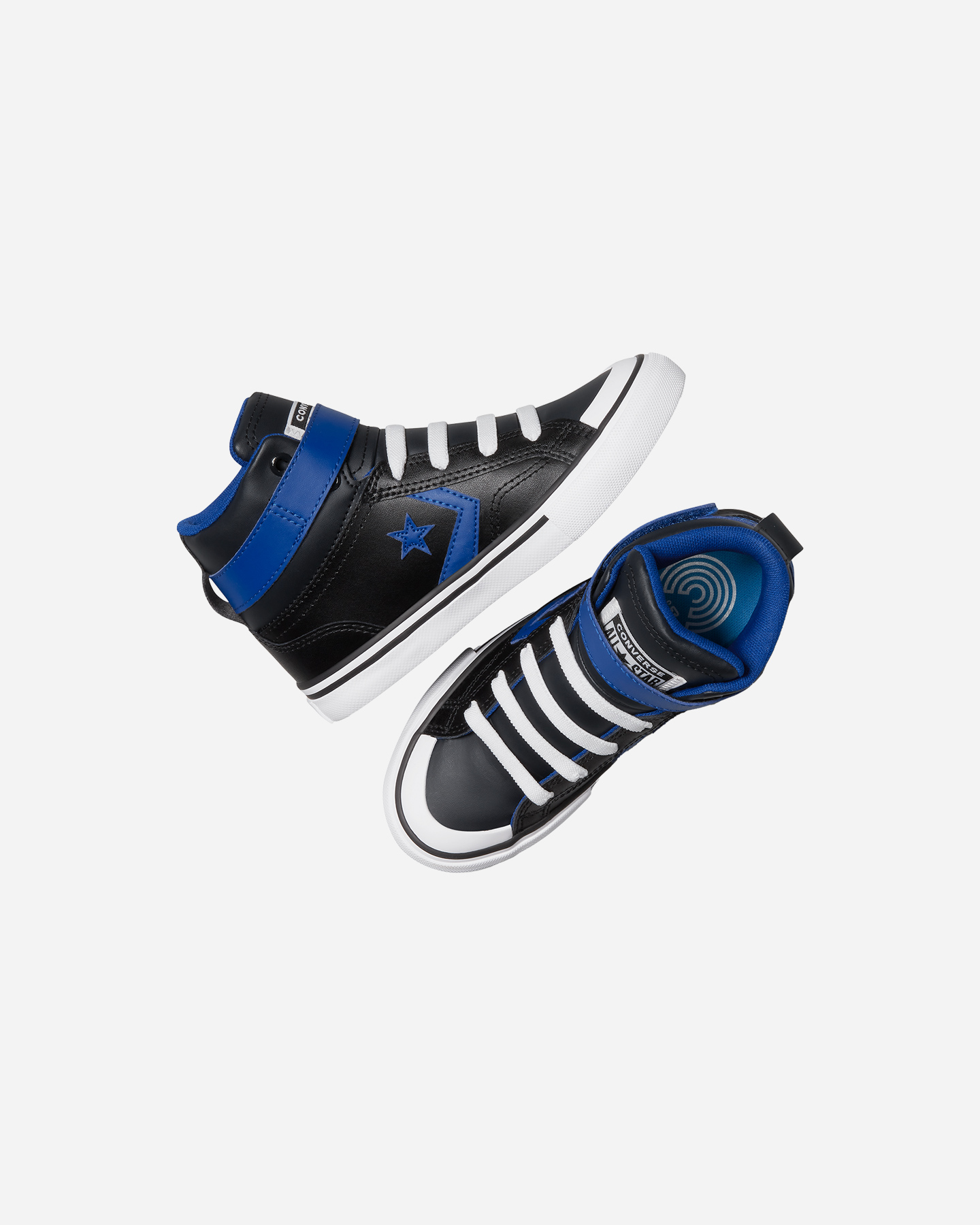 Scarpe sneakers CONVERSE PRO BLAZE STRAP LTH EASY ON MID JR - Nero - 2 | Cisalfa Sport