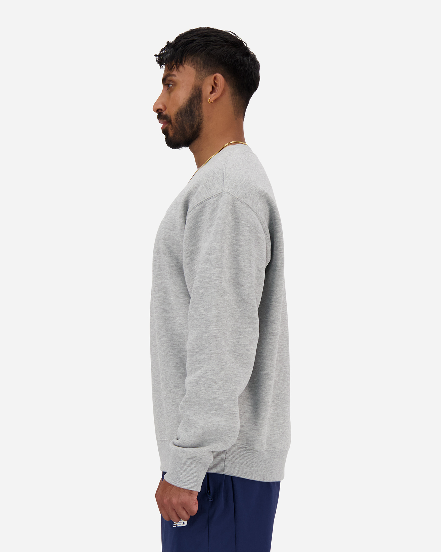 Felpa NEW BALANCE CREW SMALL LOGO M - Grigio - 1 | Cisalfa Sport