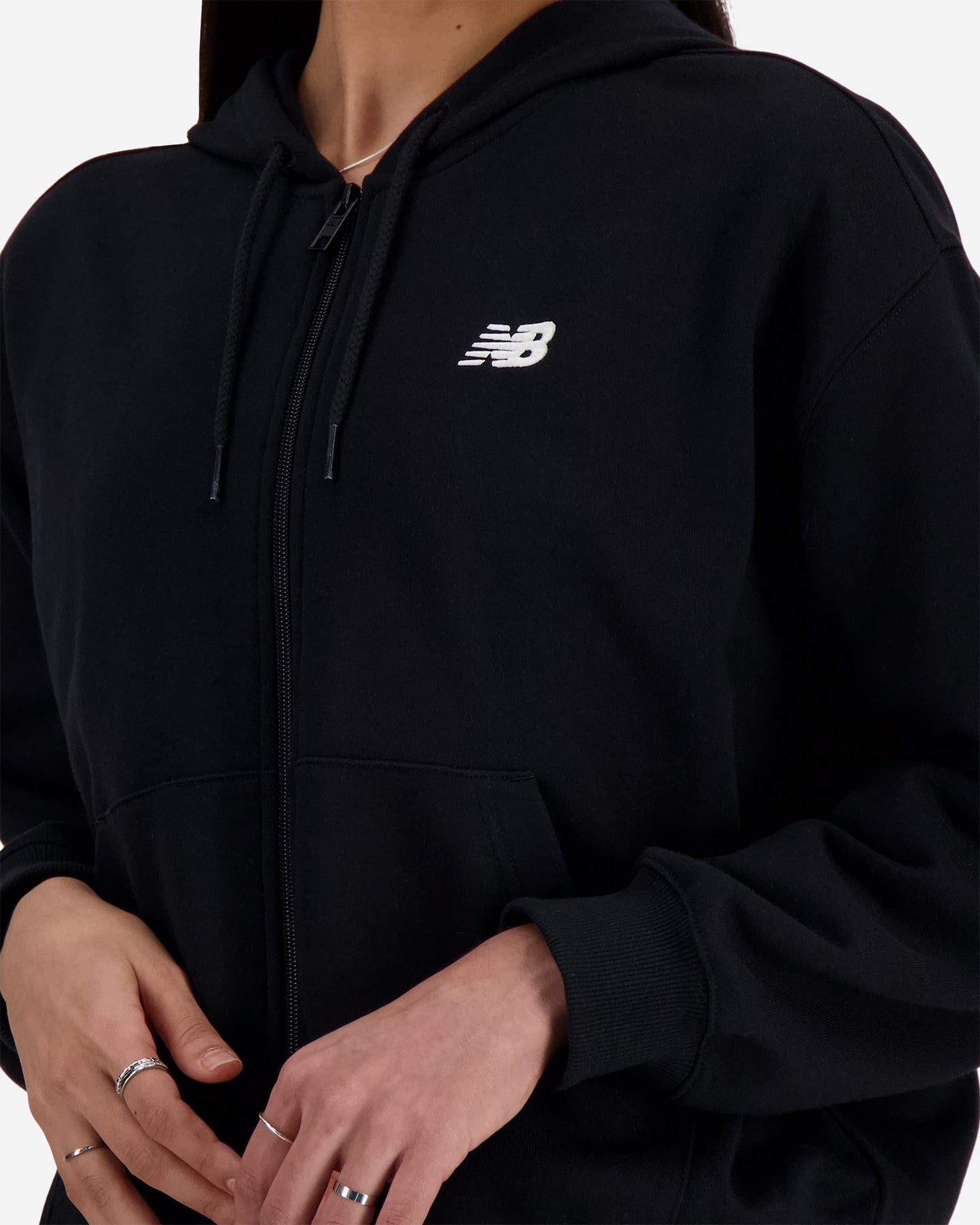 Felpa NEW BALANCE ESSENTIALS SMALL LOGO W - Nero - 3 | Cisalfa Sport