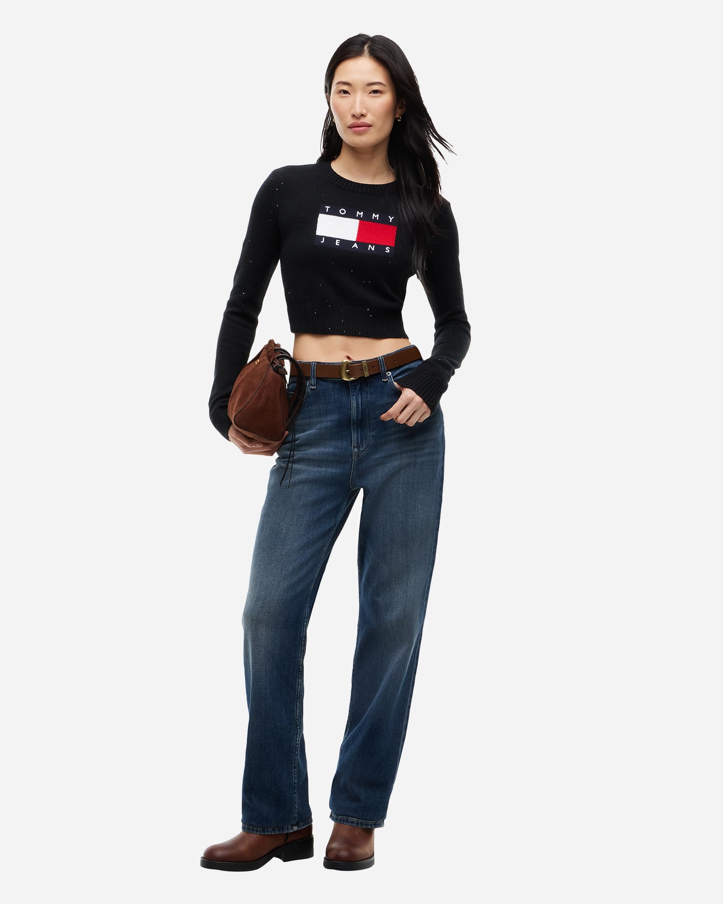 Maglione TOMMY HILFIGER SPARKLE FLAG W - Nero - 3 | Cisalfa Sport