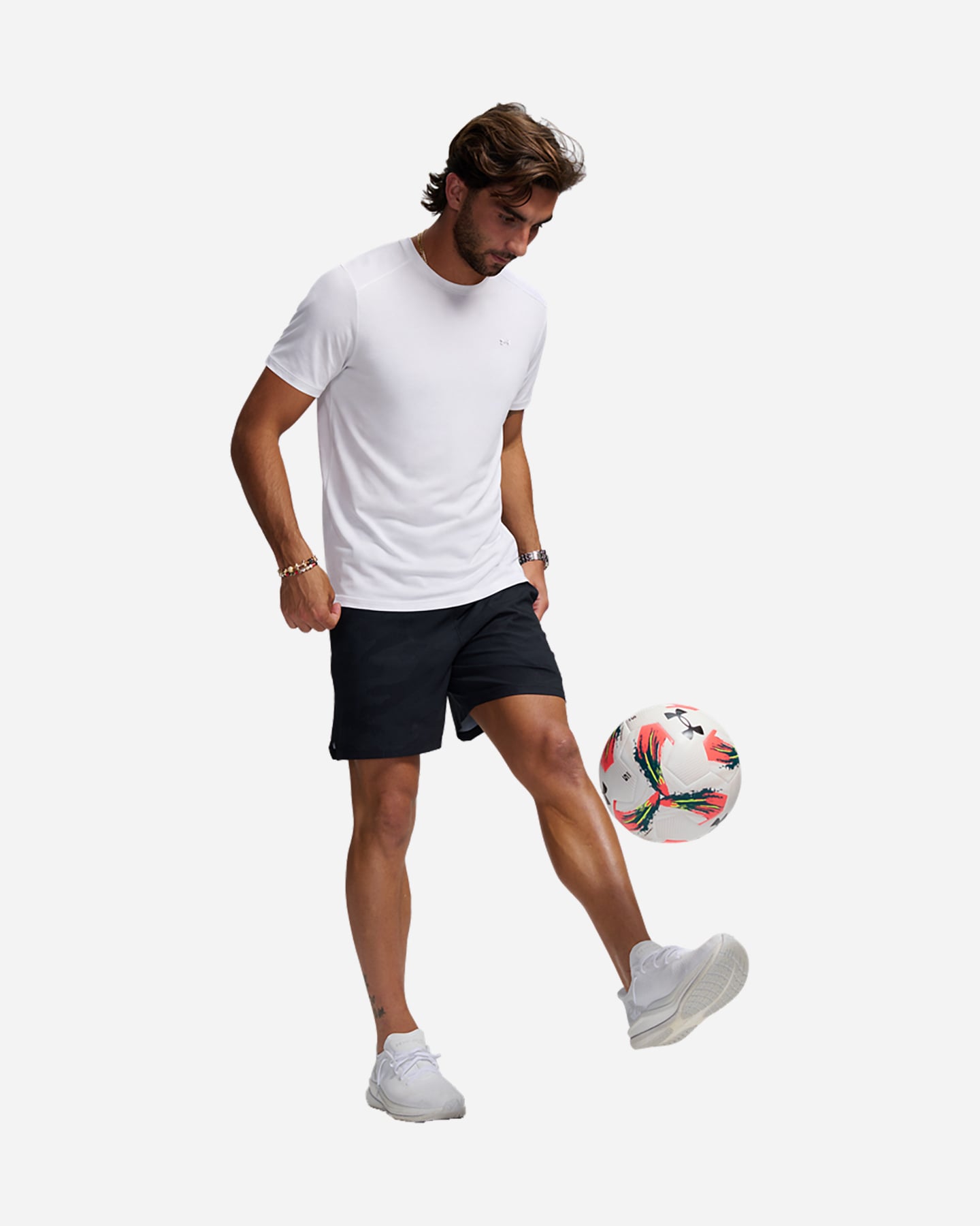T-shirt training UNDER ARMOUR THE BOUNCY M - Bianco - 2 | Cisalfa Sport