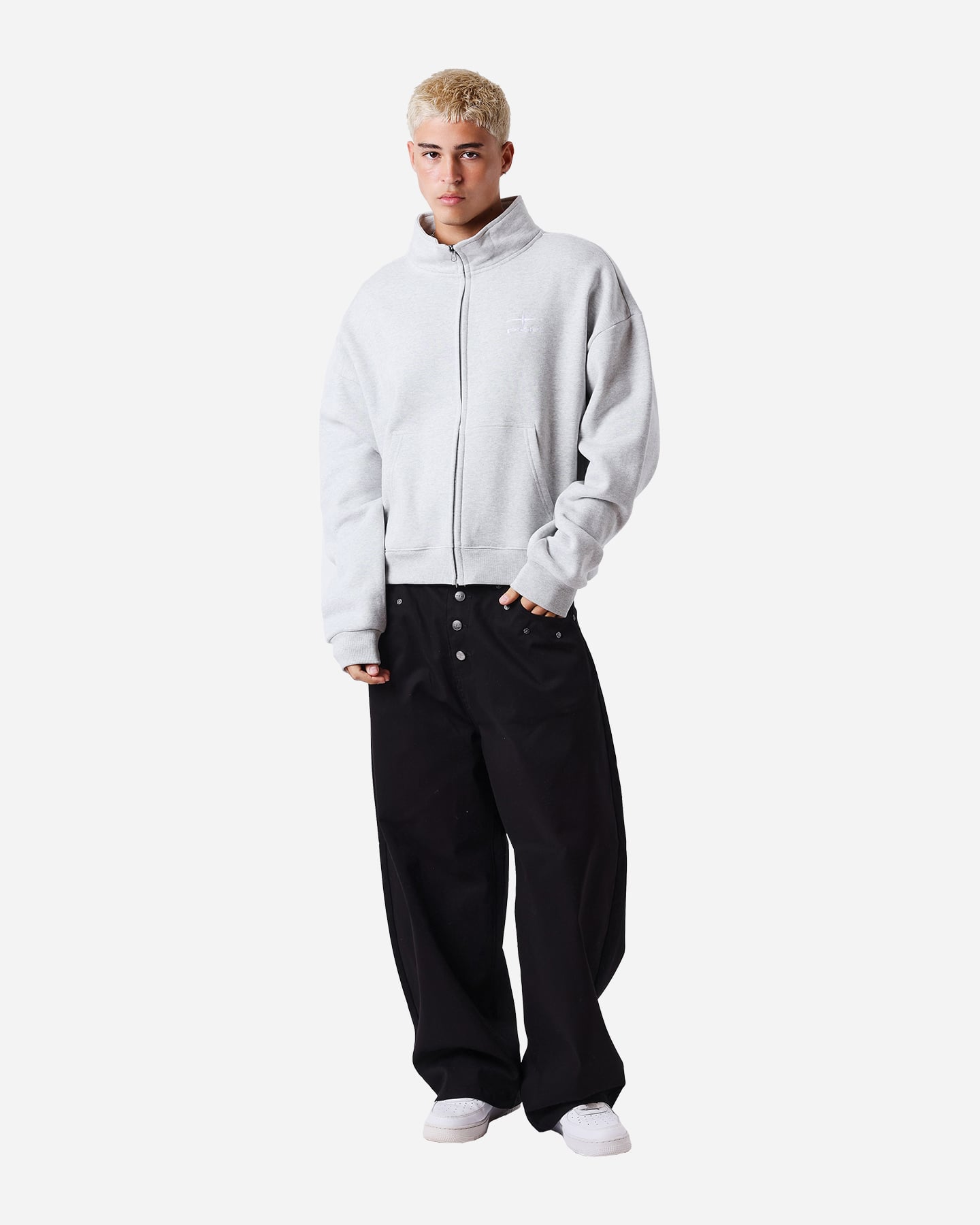 Felpa PROJECT X PARIS BASIC LINE SMALL LOGO M - Grigio - 4 | Cisalfa Sport