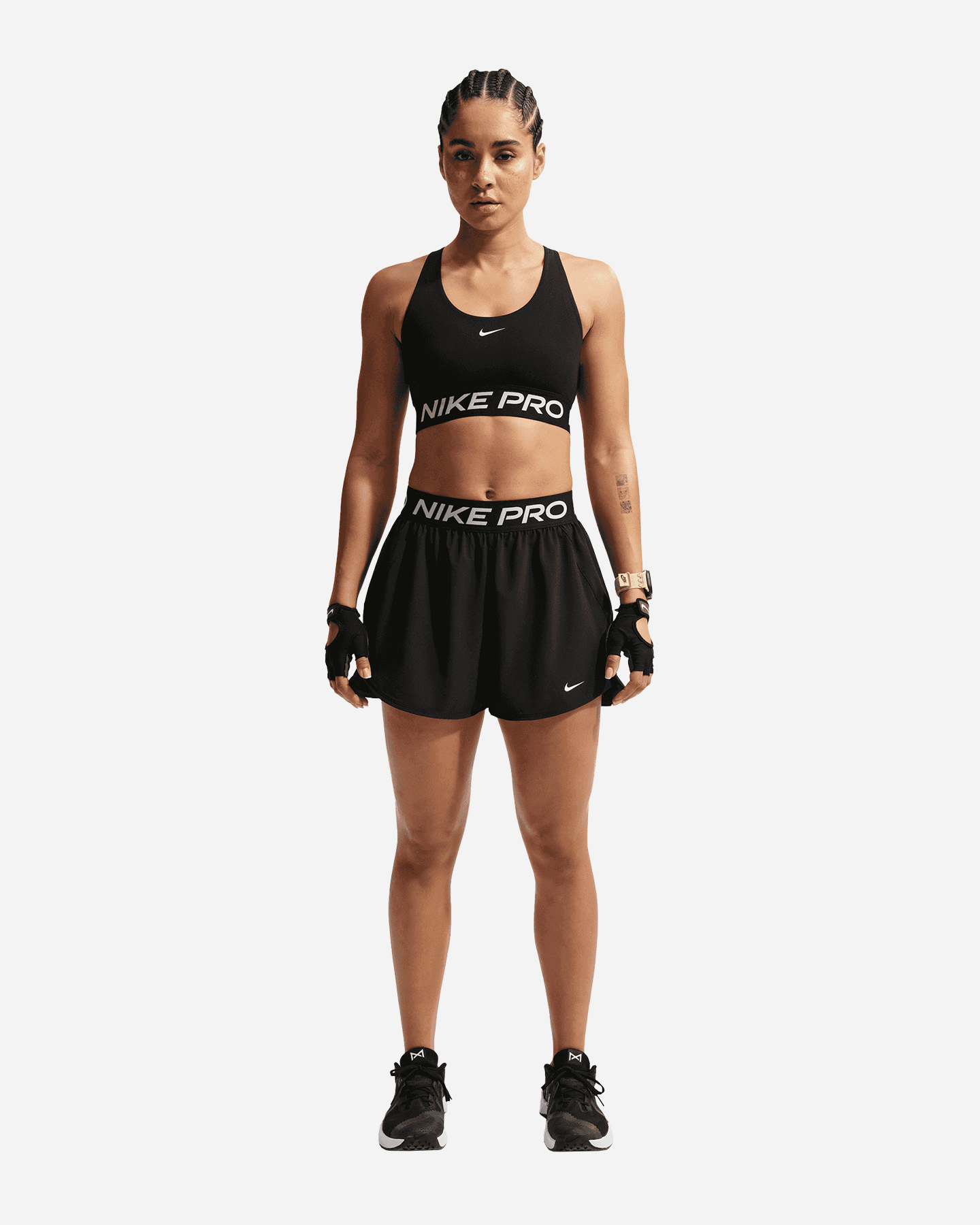 Short training NIKE PRO 2IN1 LOGO W - Nero - 1 | Cisalfa Sport