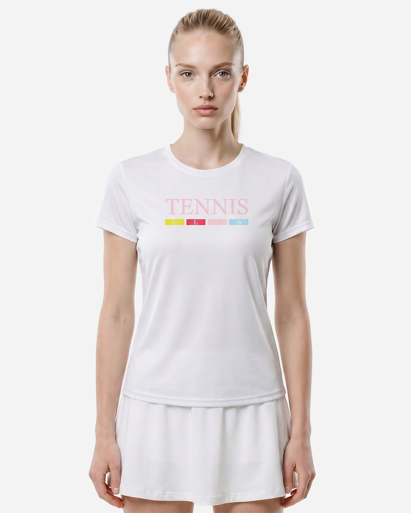 T-shirt tennis ABC ESSENTIAL W - Bianco - 2 | Cisalfa Sport