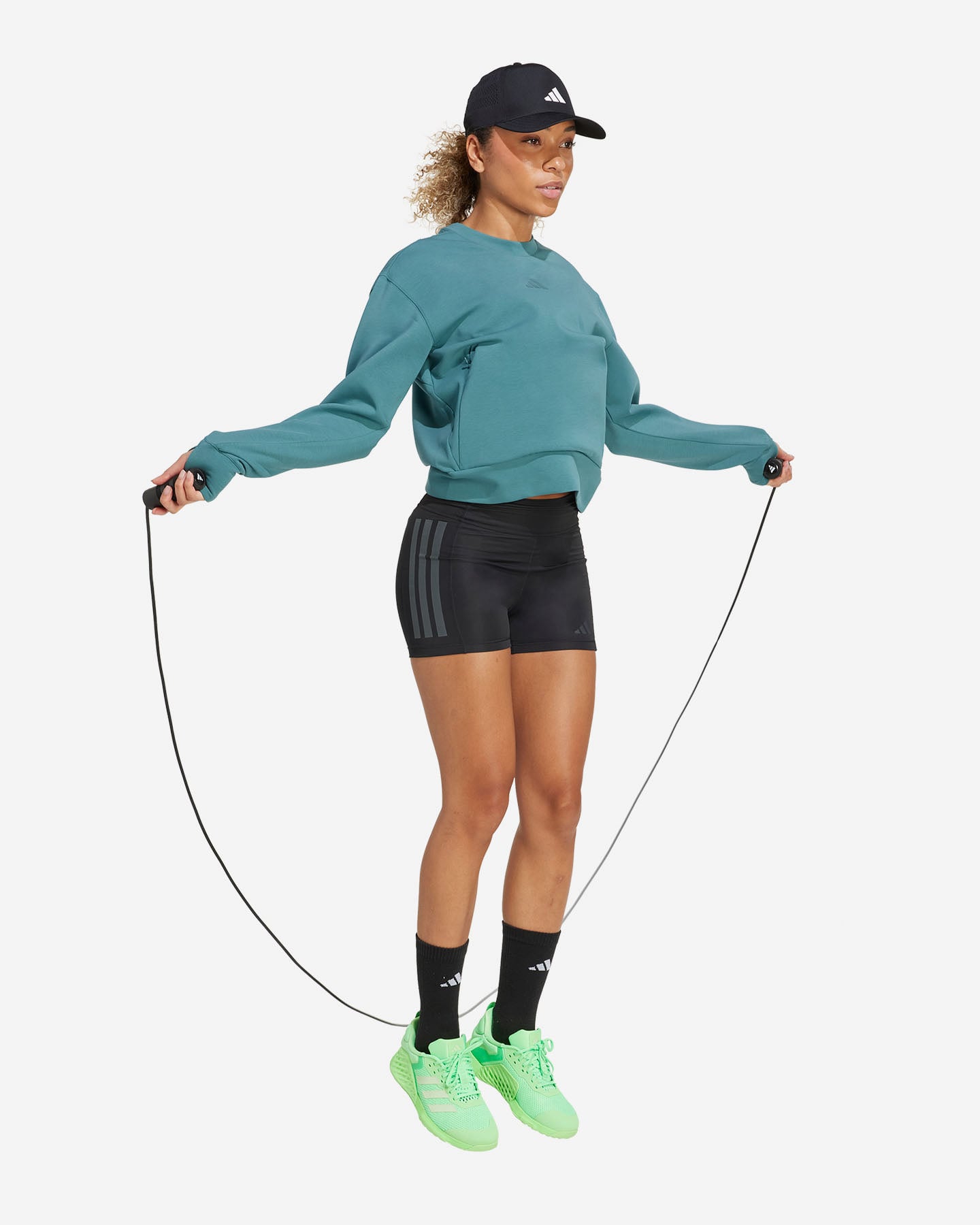 Felpa training ADIDAS CREW D4T W - Verde - 3 | Cisalfa Sport