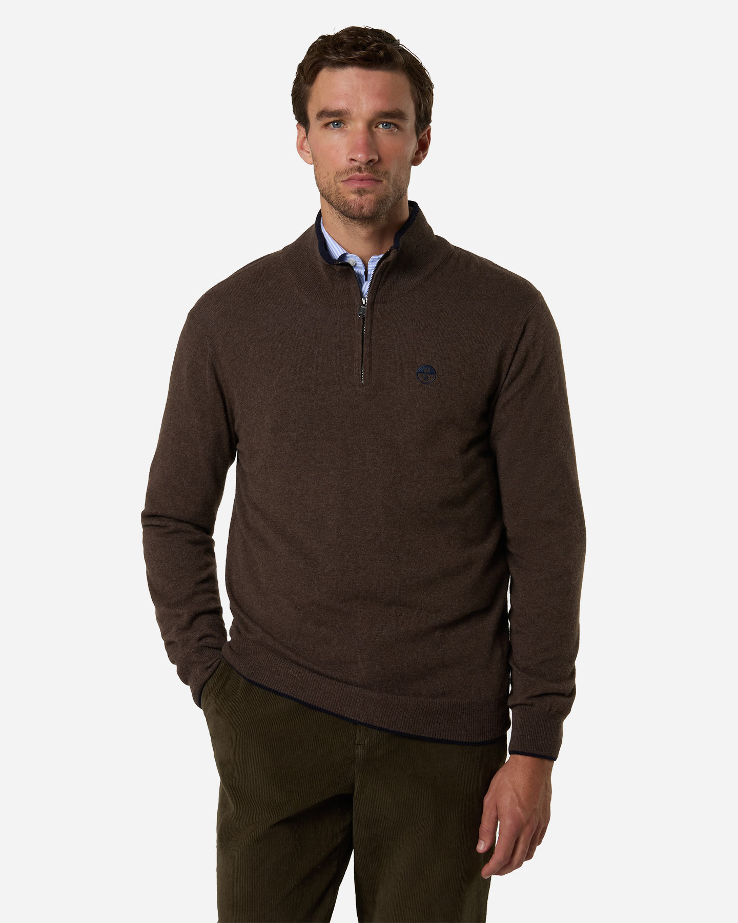Maglione NORTH SAILS HALF ZIP CASHMERE M - Marrone - 1 | Cisalfa Sport