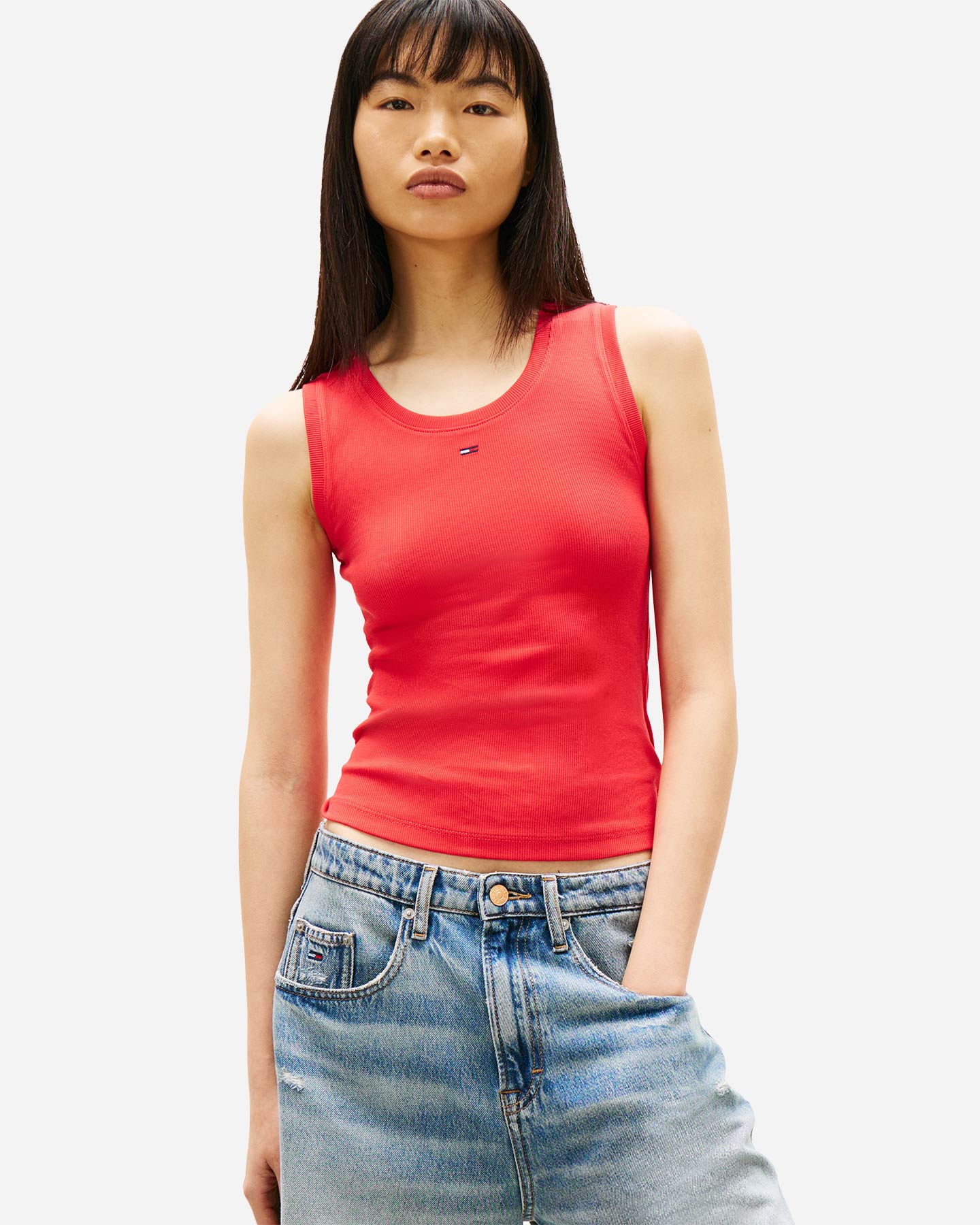 Canotta TOMMY HILFIGER SMALL FLAG W - Rosso - 1 | Cisalfa Sport