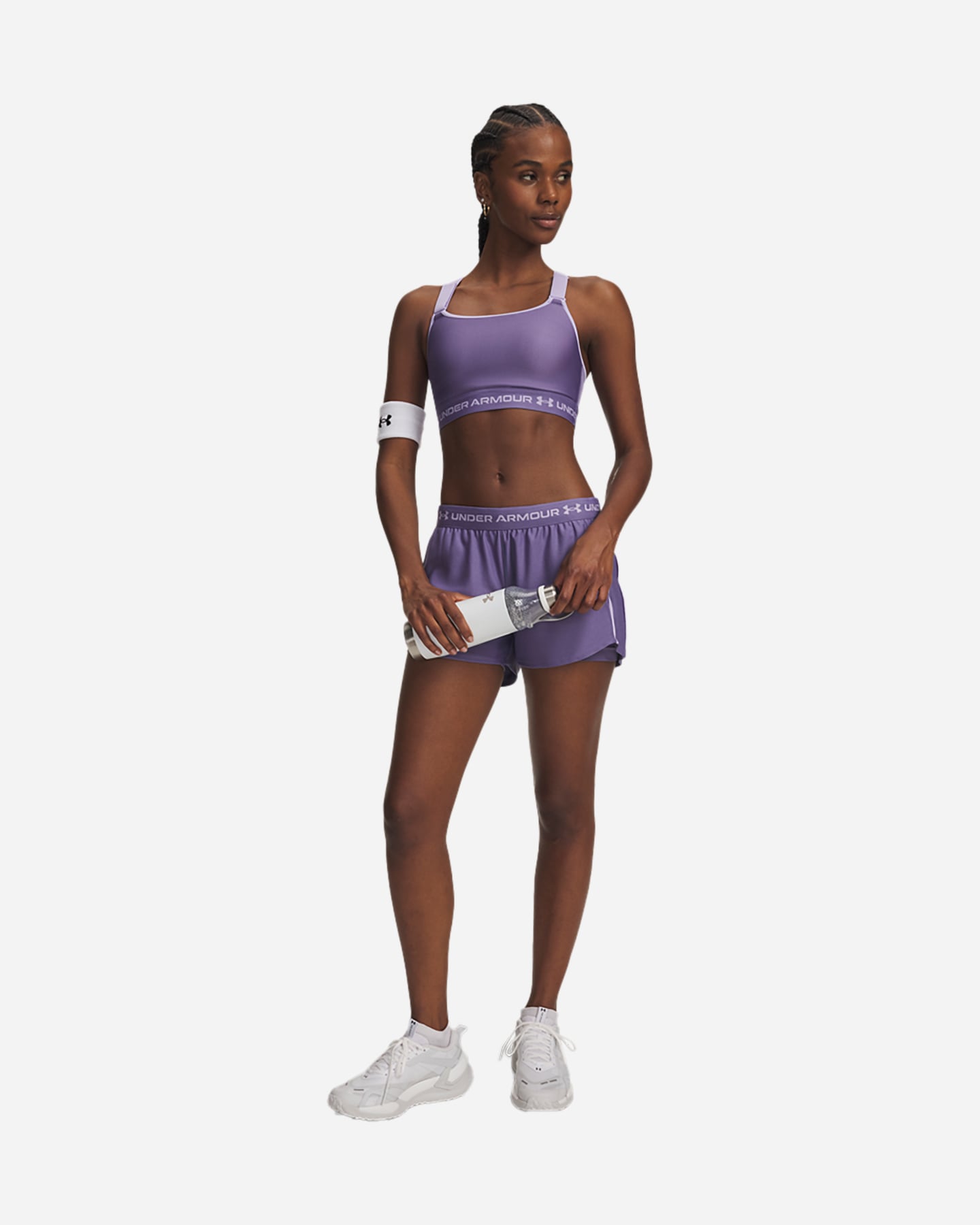 Short training UNDER ARMOUR TECH PLAY UP 2IN1 W - Viola - 2 | Cisalfa Sport
