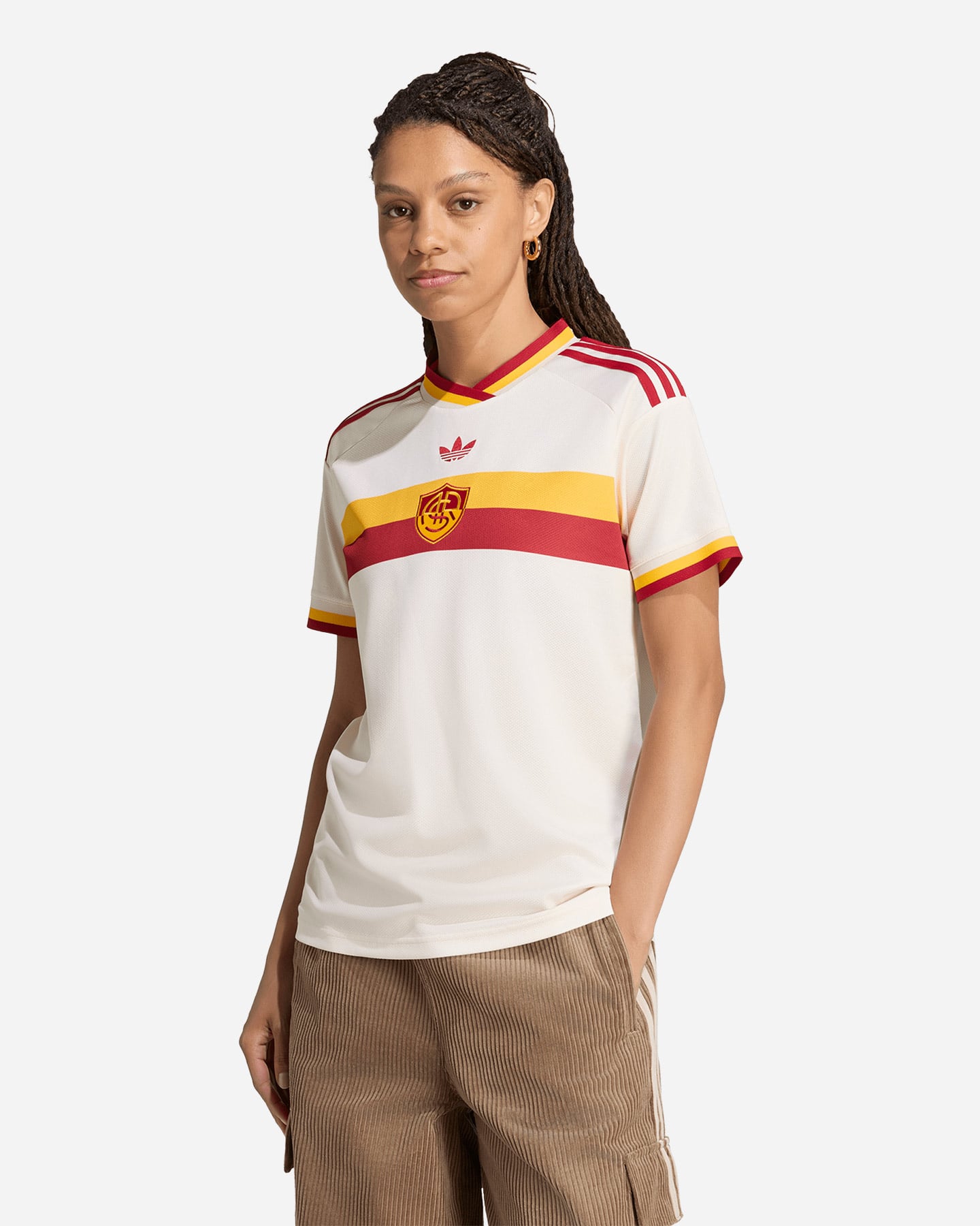Maglia calcio ufficiale ADIDAS AS ROMA AWAY 26-27 W - Bianco - 2 | Cisalfa Sport