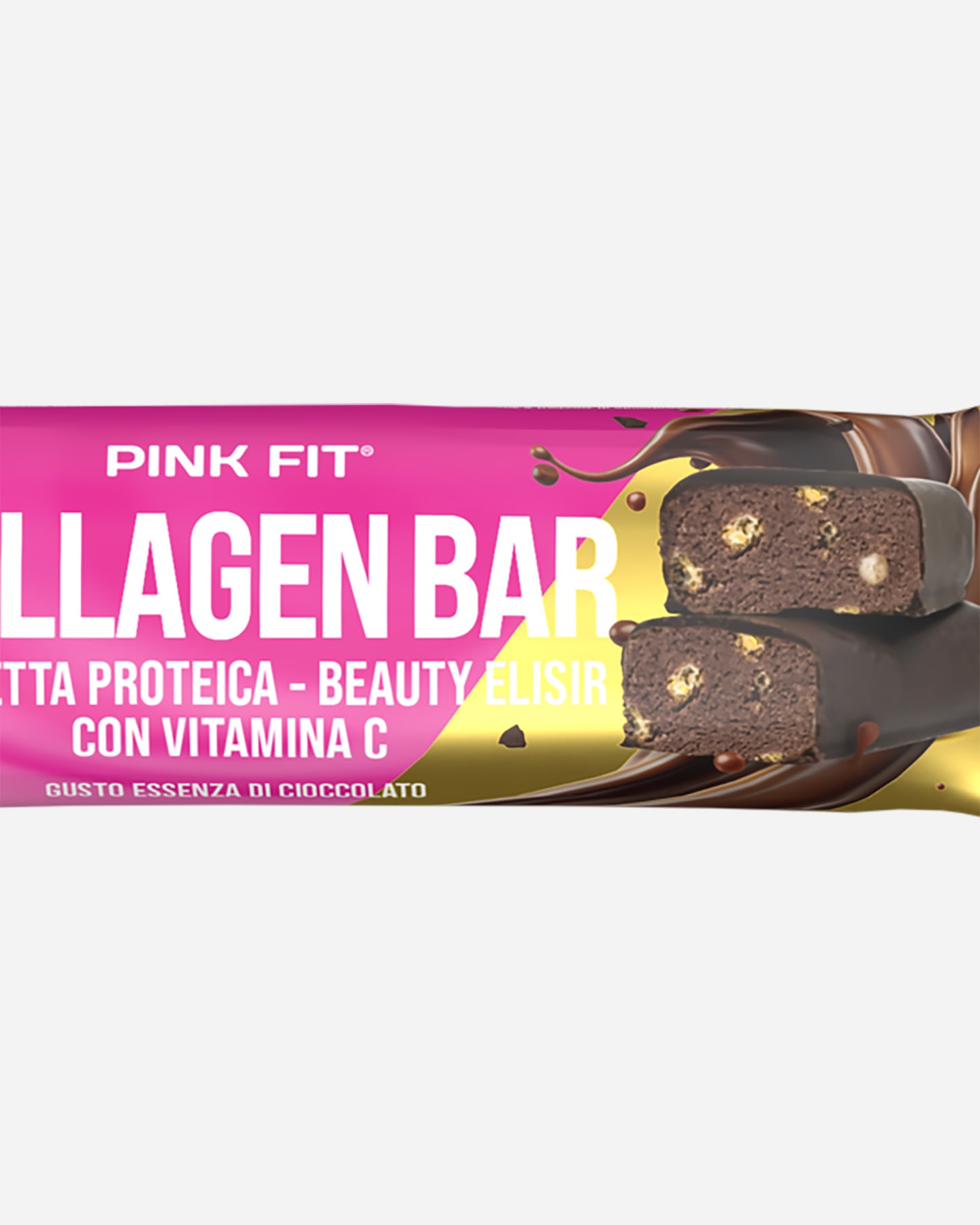 Barretta proteica PROACTION FIT COLLAGEN BAR ESSENZA DI CIOCCOLA  - Rosa - 1 | Cisalfa Sport