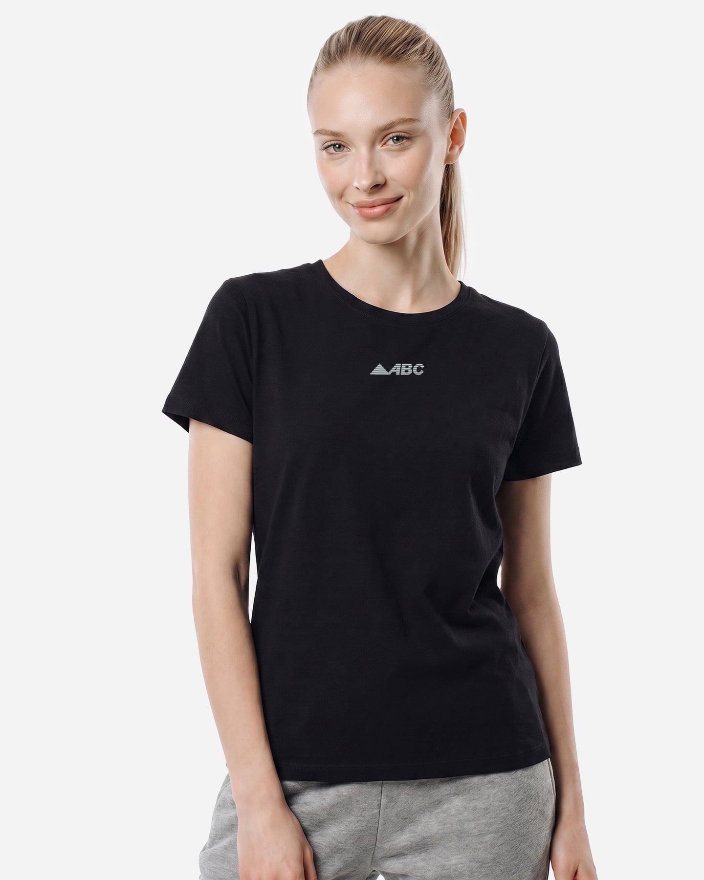 T-shirt running ABC RUNNING BASIC W - Nero - 2 | Cisalfa Sport