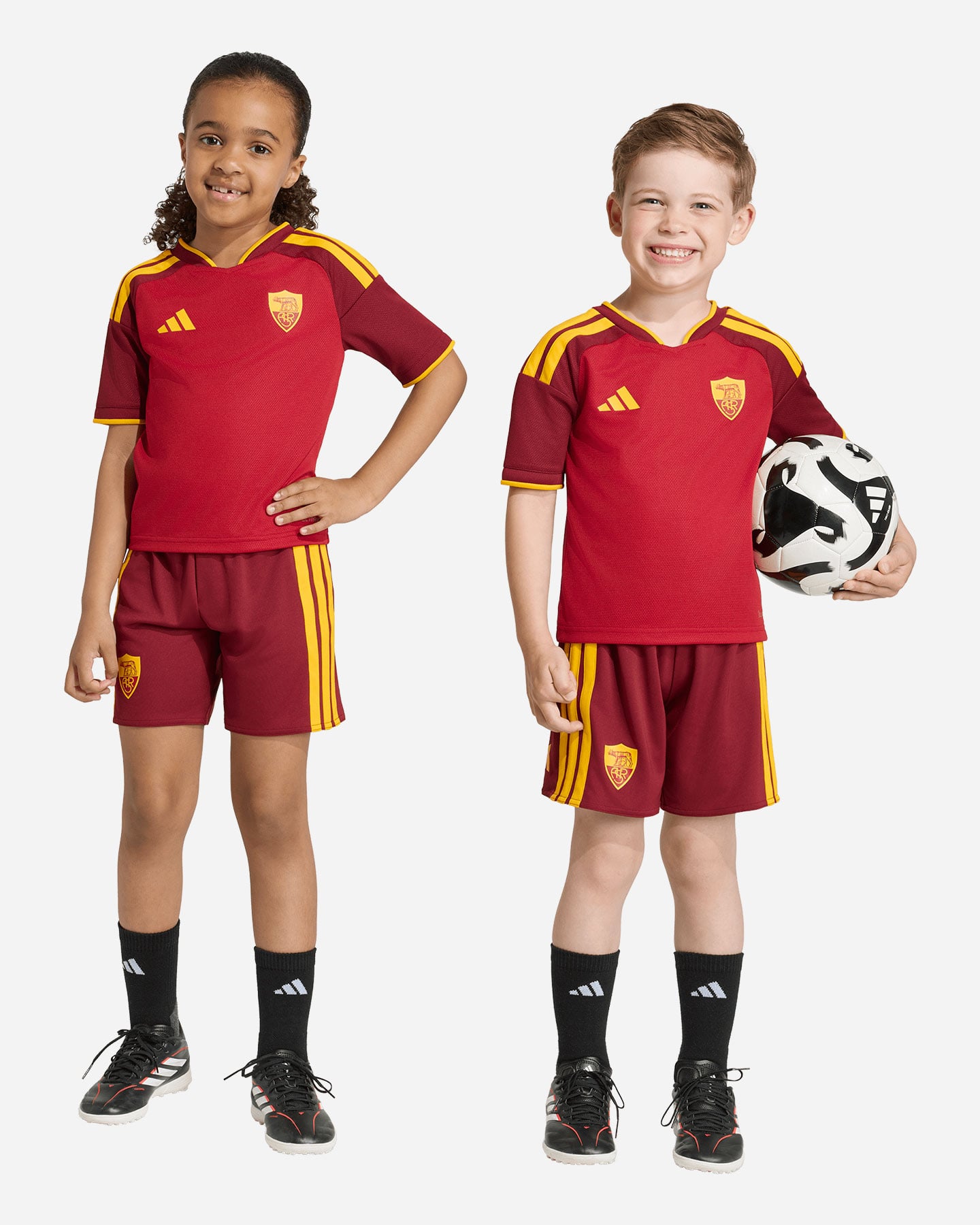 Abbigliamento calcio ufficiale ADIDAS MINIKIT AS ROMA HOME 26-27 JR - Rosso - 4 | Cisalfa Sport