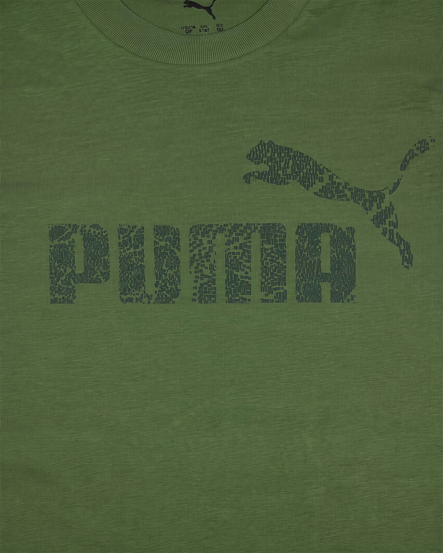 T-shirt PUMA ESSENTIAL GRAPHIC JR - Verde - 2 | Cisalfa Sport
