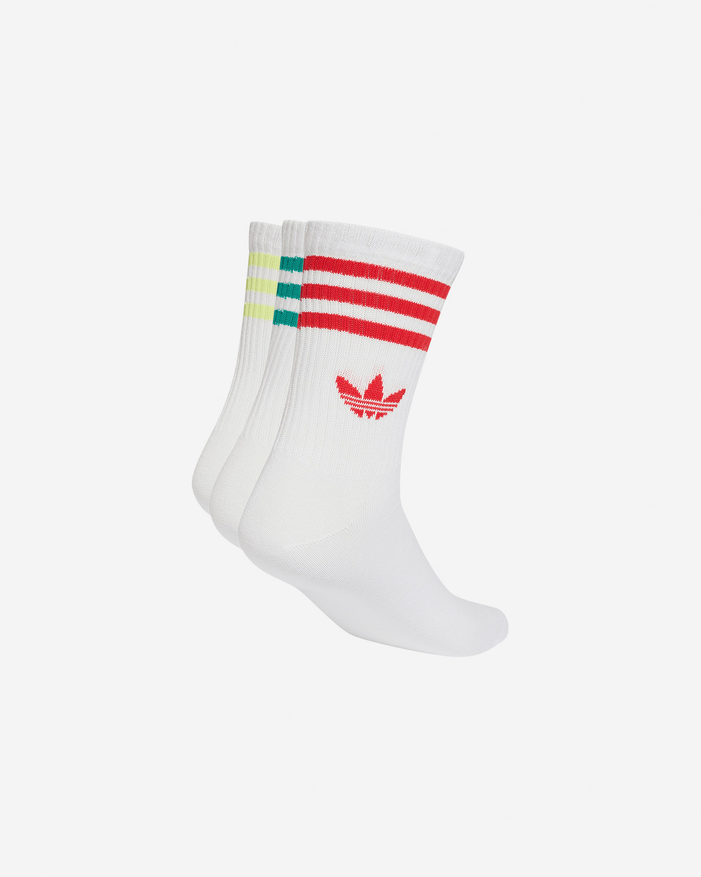 Calze ADIDAS 3PACK 3STRIPES CREW MID M - Bianco - 1 | Cisalfa Sport