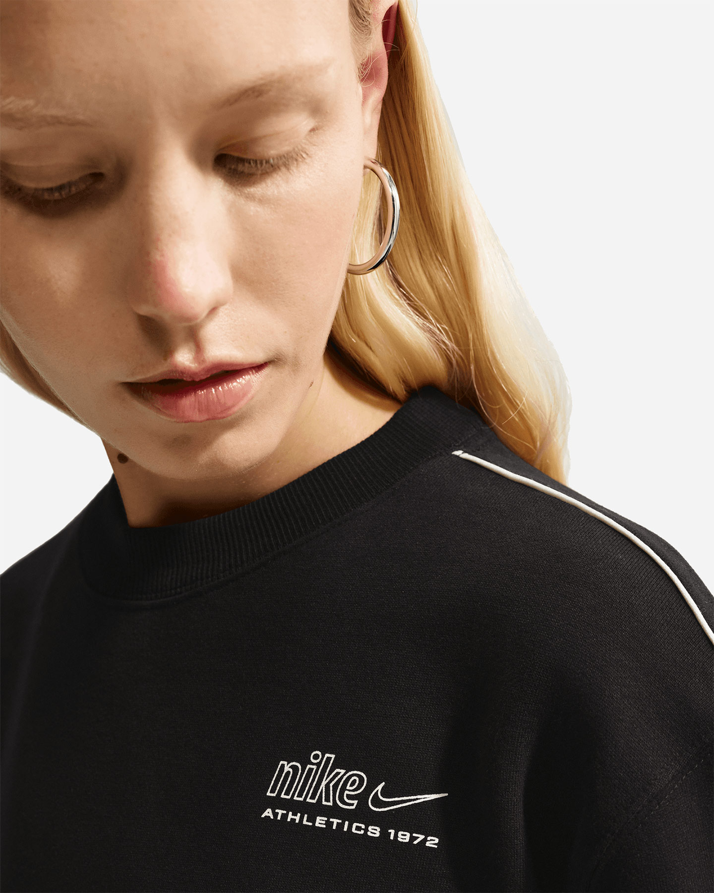 Felpa NIKE BIG LOGO RETRO TAPING W - Nero - 4 | Cisalfa Sport