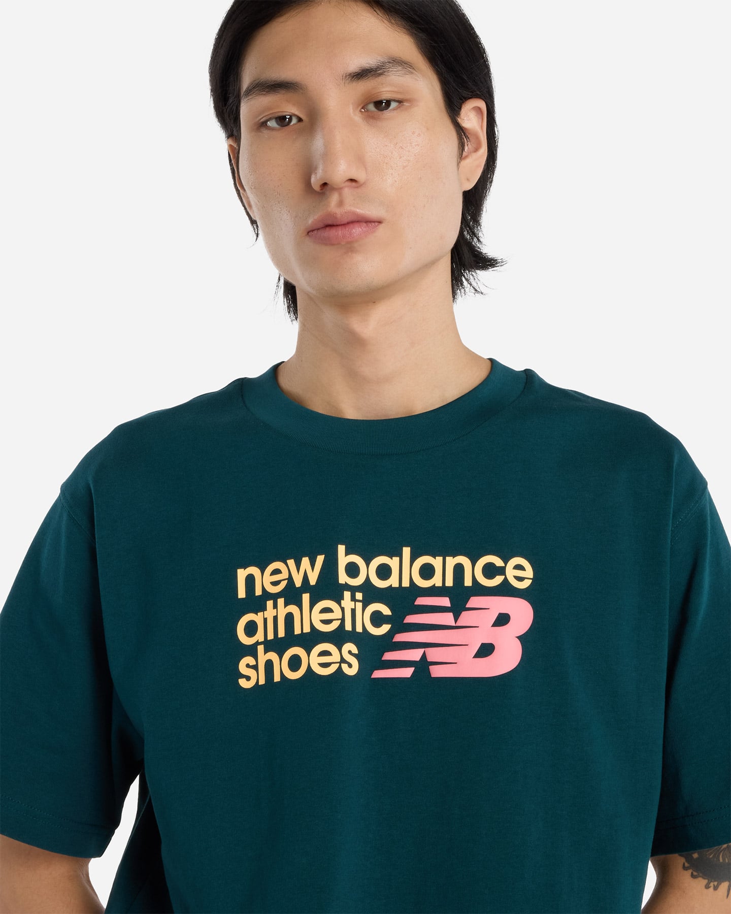 T-shirt NEW BALANCE ATHLETICS PREMIUM BIG LOGO M - Verde - 4 | Cisalfa Sport