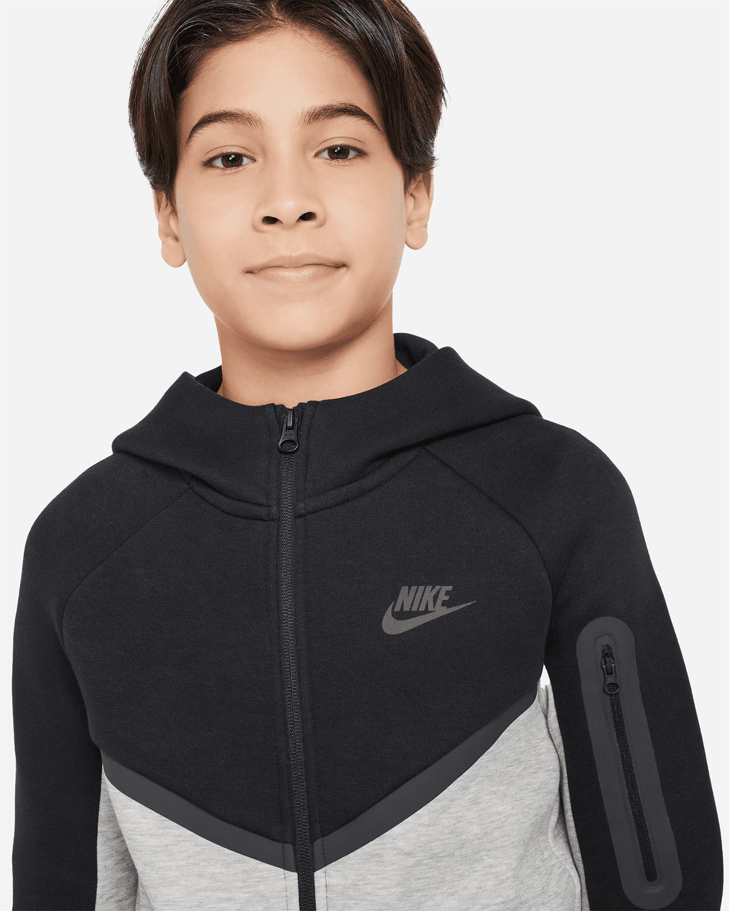 Felpa NIKE TECH FLEECE 2 JR - Grigio - 3 | Cisalfa Sport