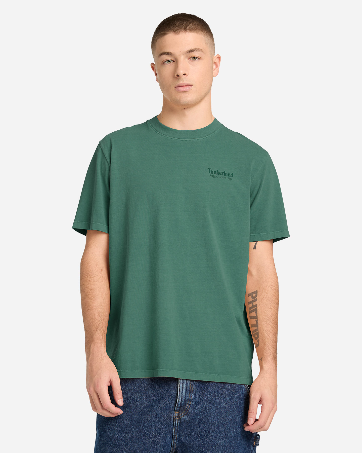 T-shirt TIMBERLAND RUGGED ACTIVE GEAR BACK GRAPHIC M - Verde - 1 | Cisalfa Sport
