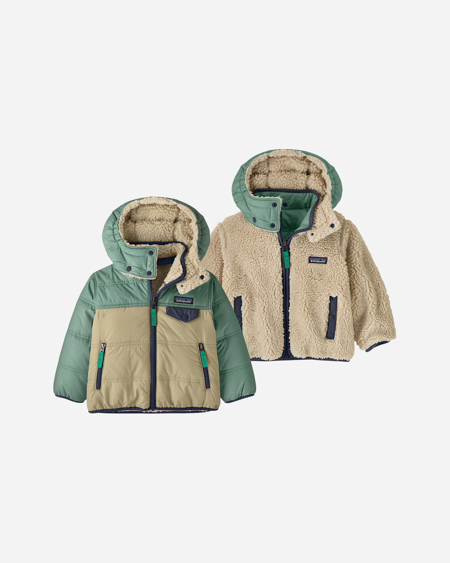 Giacca outdoor PATAGONIA REVERSIBLE TRIBBLES JR - Beige - 3 | Cisalfa Sport