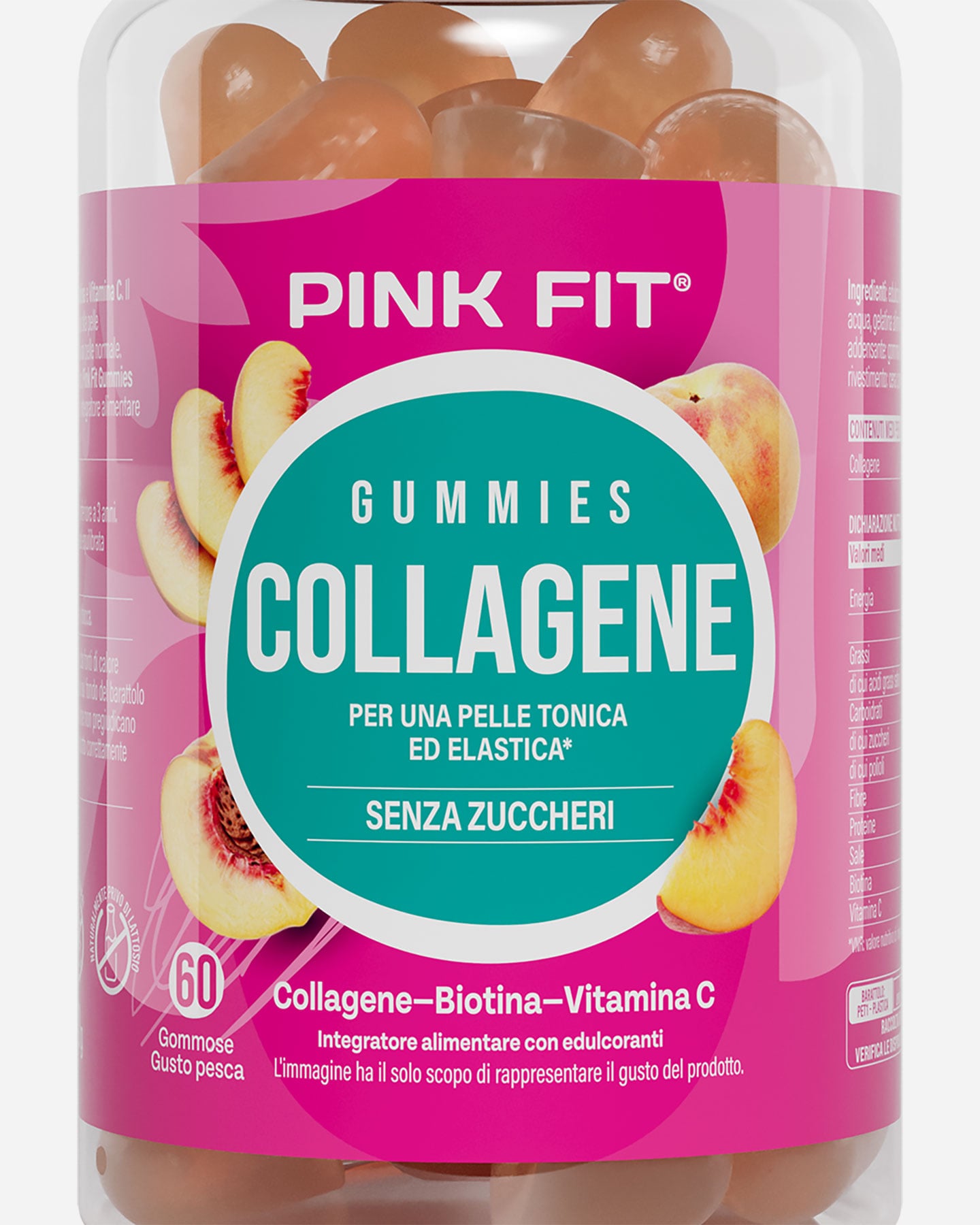 Energetico PROACTION GUMMIES PINK FIT COLLAGENE 60CPR  - Rosa - 1 | Cisalfa Sport