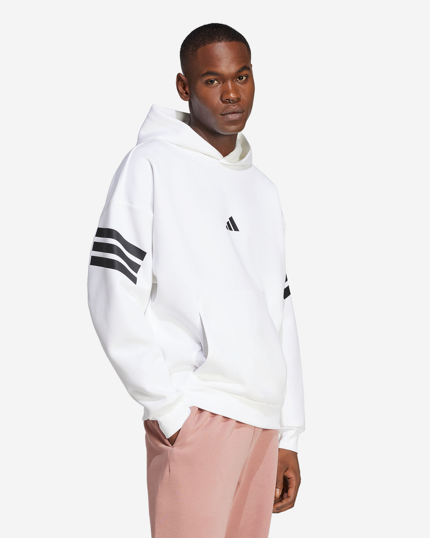 Felpa ADIDAS 3STRIPES M - Bianco - 3 | Cisalfa Sport