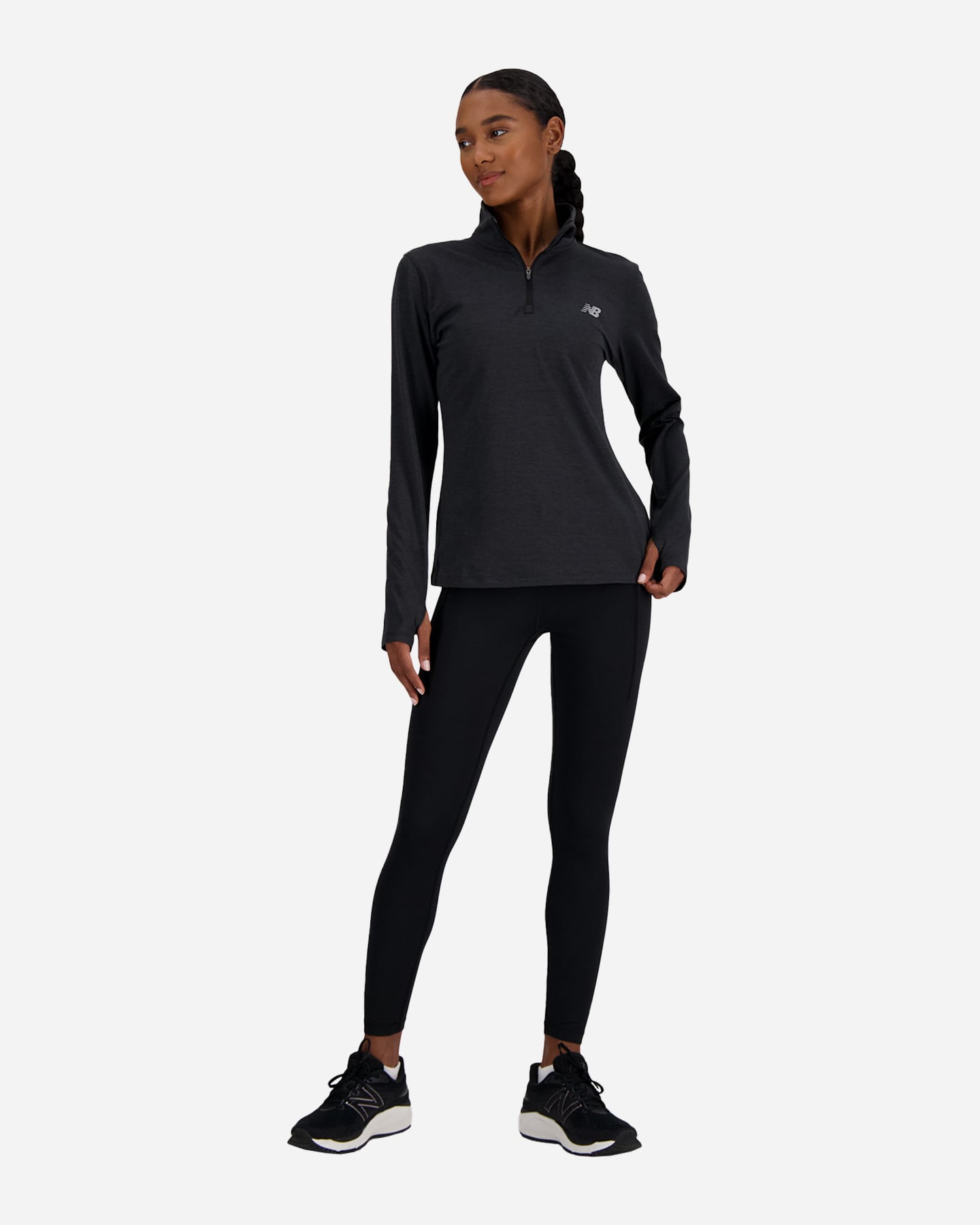 Maglia running NEW BALANCE SPACE DYE W - Nero - 4 | Cisalfa Sport