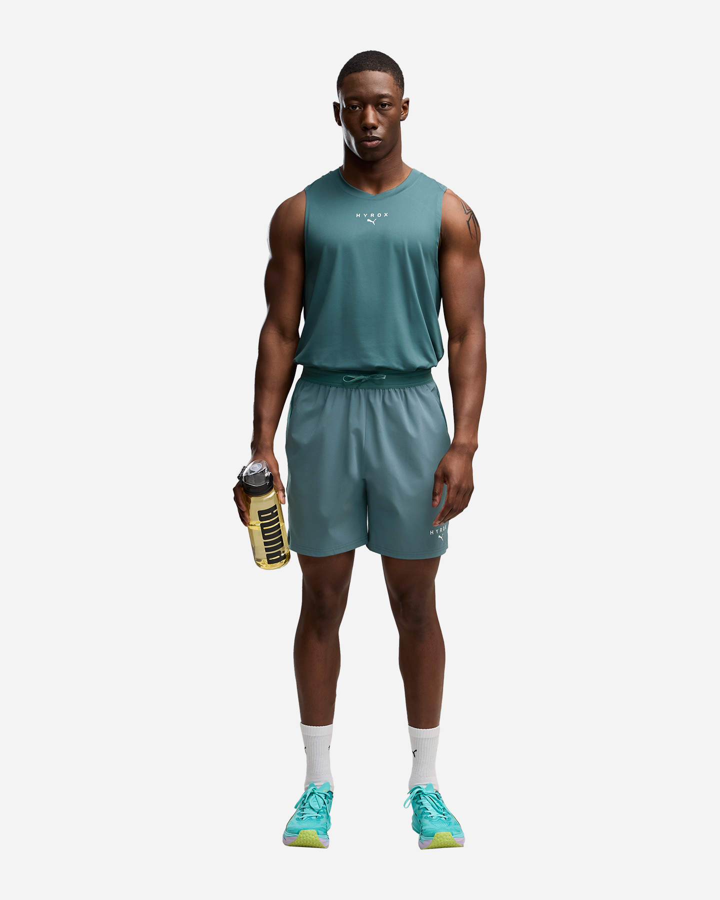 Pantalone training PUMA HYROX 7" PWRTRN M - Verde - 4 | Cisalfa Sport