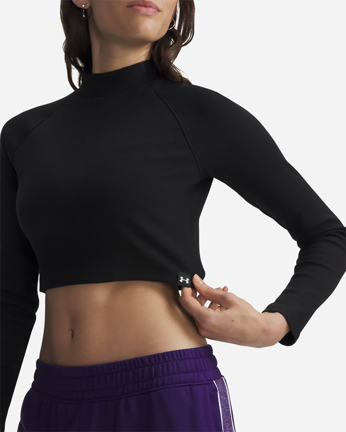 T-shirt UNDER ARMOUR RIVAL RIB W - Nero - 2 | Cisalfa Sport